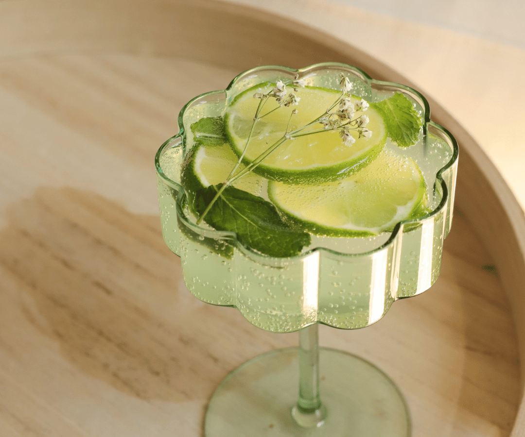 Verre à cocktail fleur