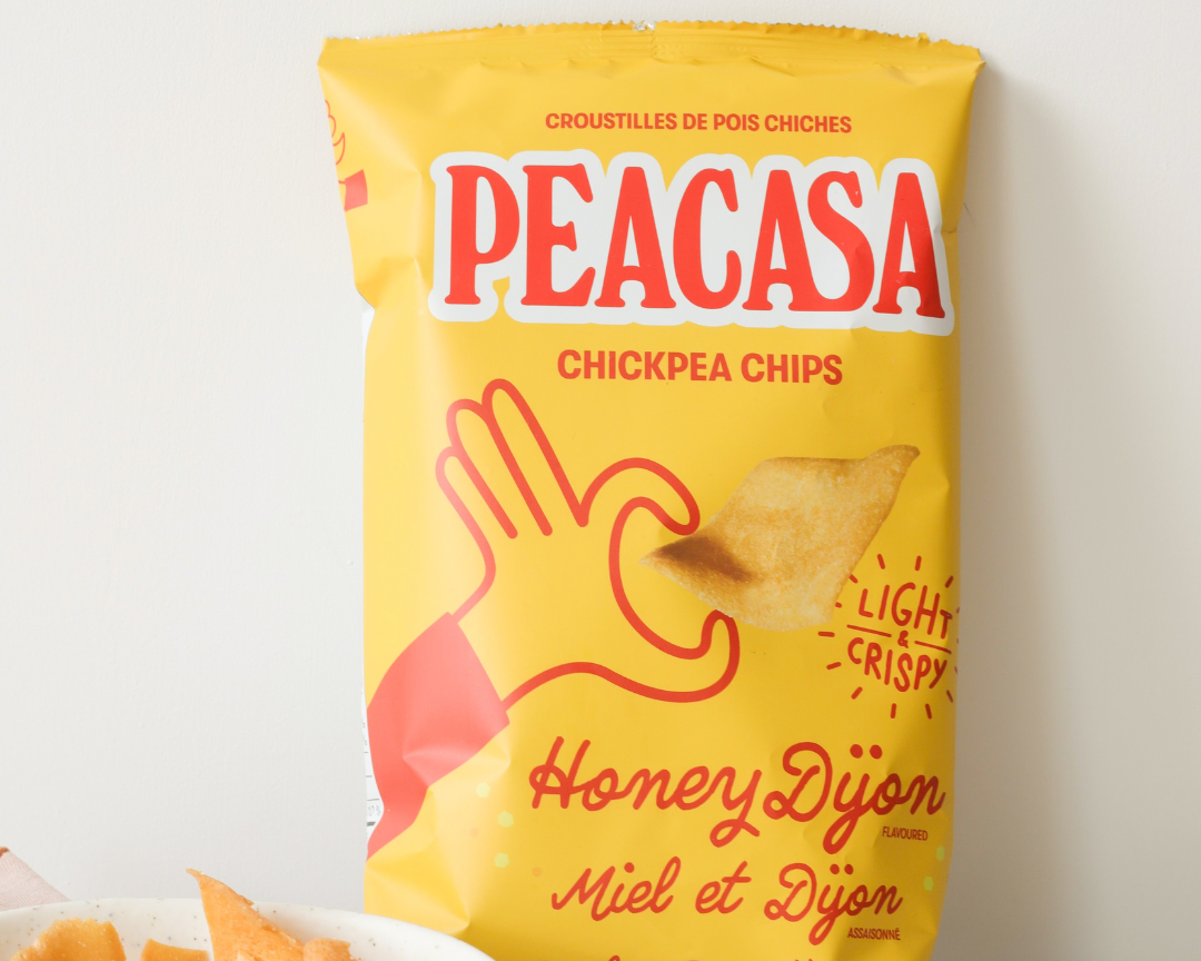 Croustilles de pois chiches Miel et dijon - PeaCasa