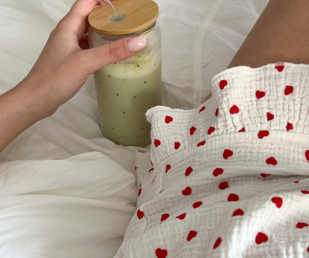 Tumbler en verre Amour picoté