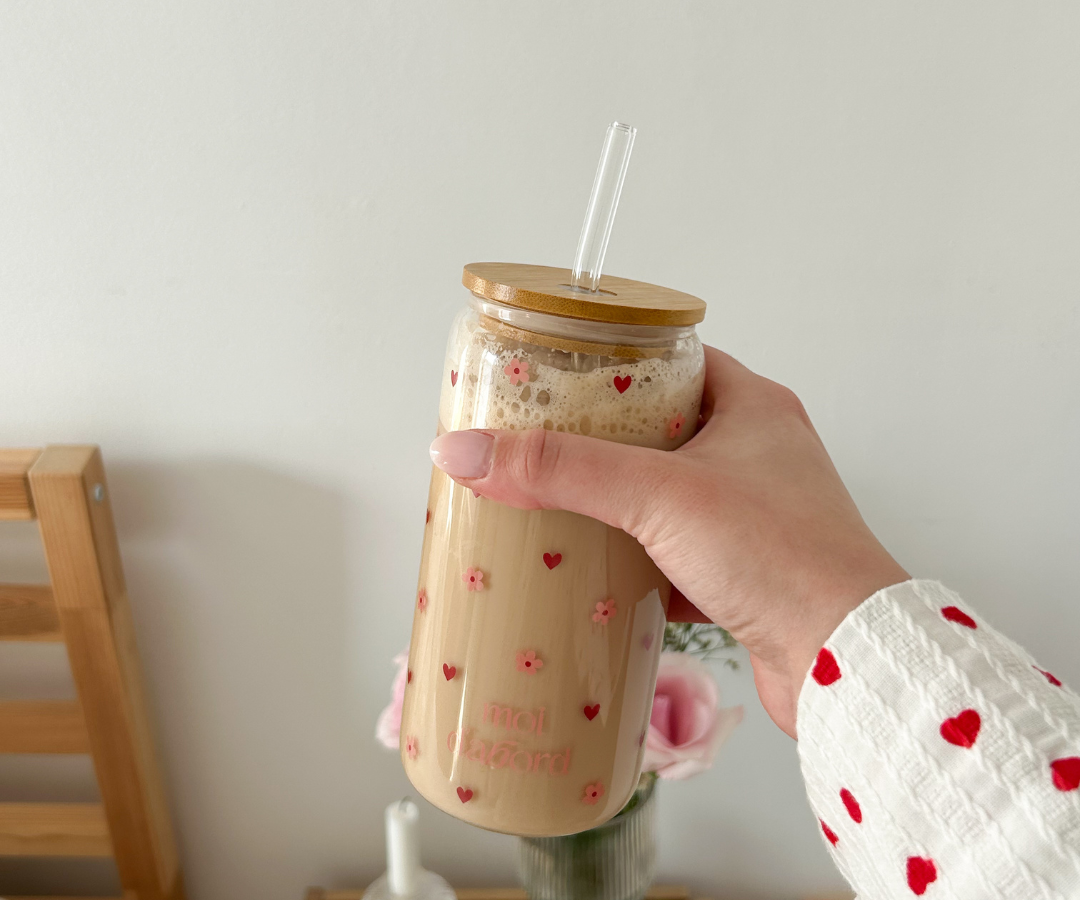 Tumbler en verre Amour florissant