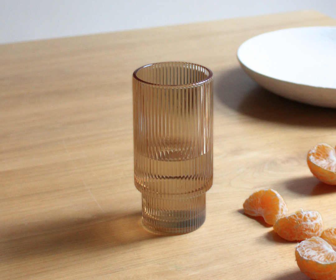 Verre Ripple ambré