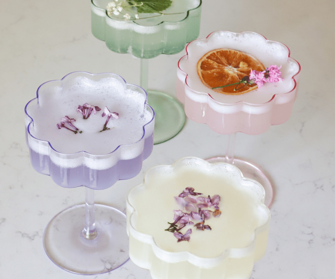 Verre à cocktail fleur