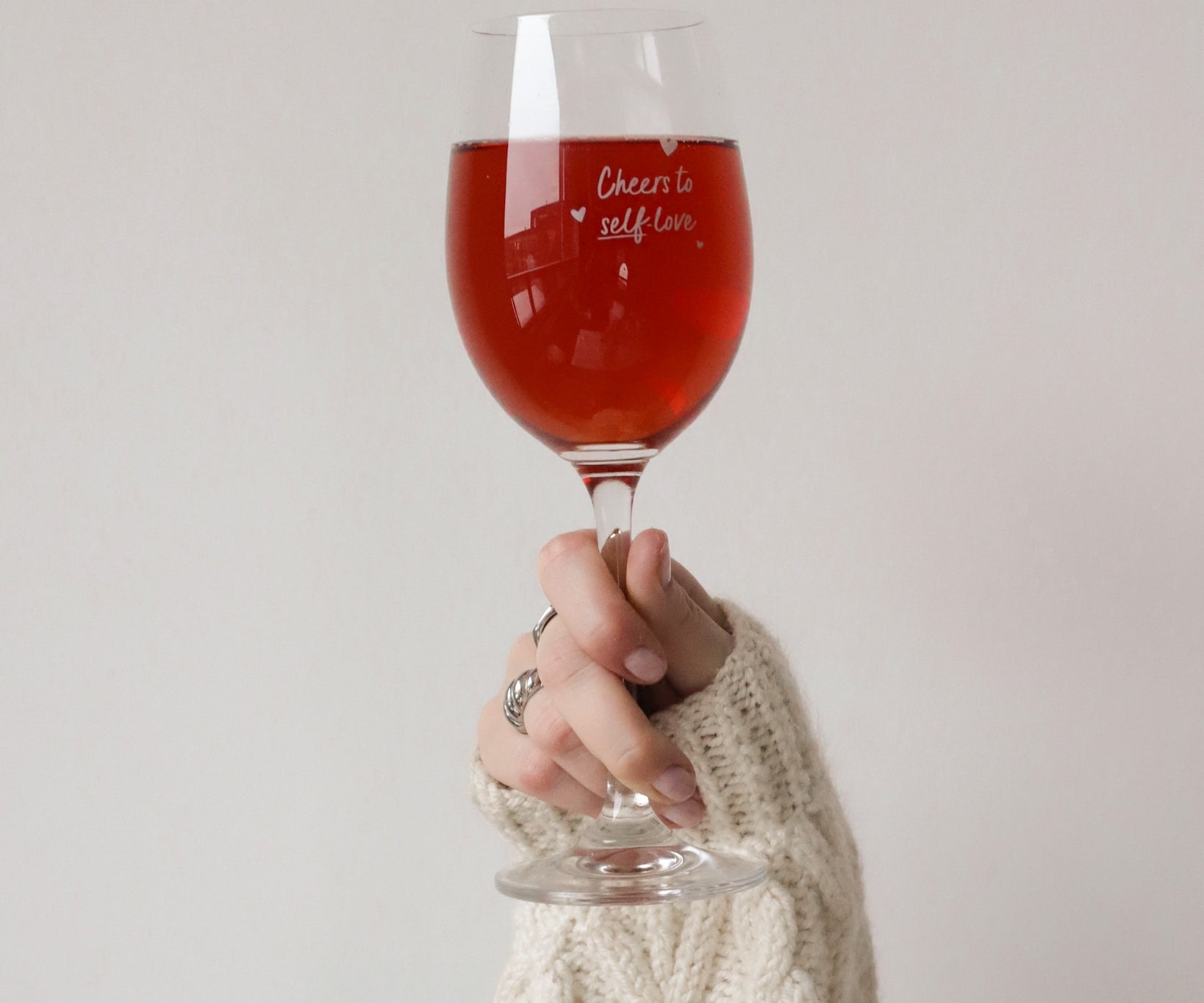 Verre à vin avec citation SELF-LOVE