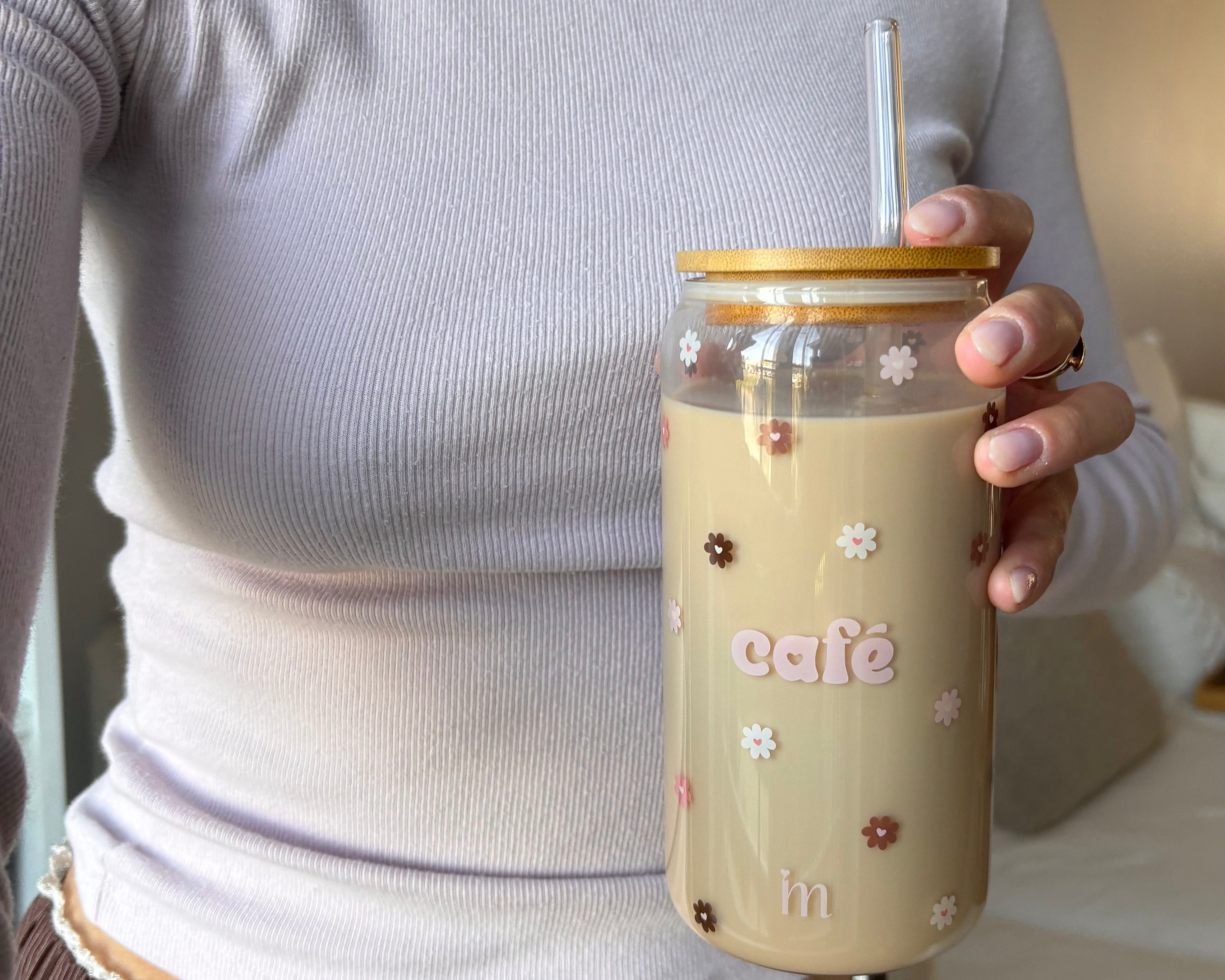 Tumbler en verre D'amour et de café