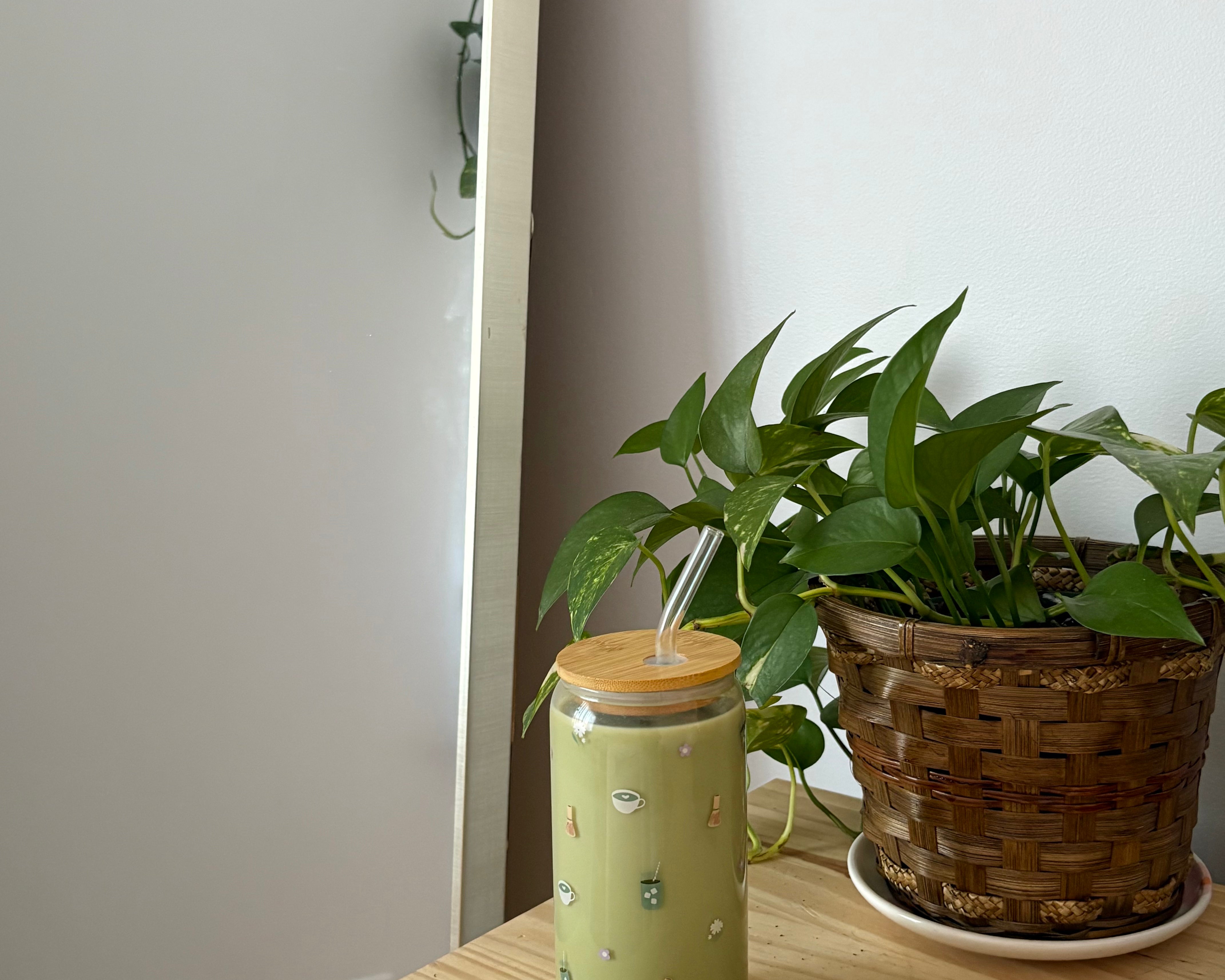 Tumbler en verre Moment matcha