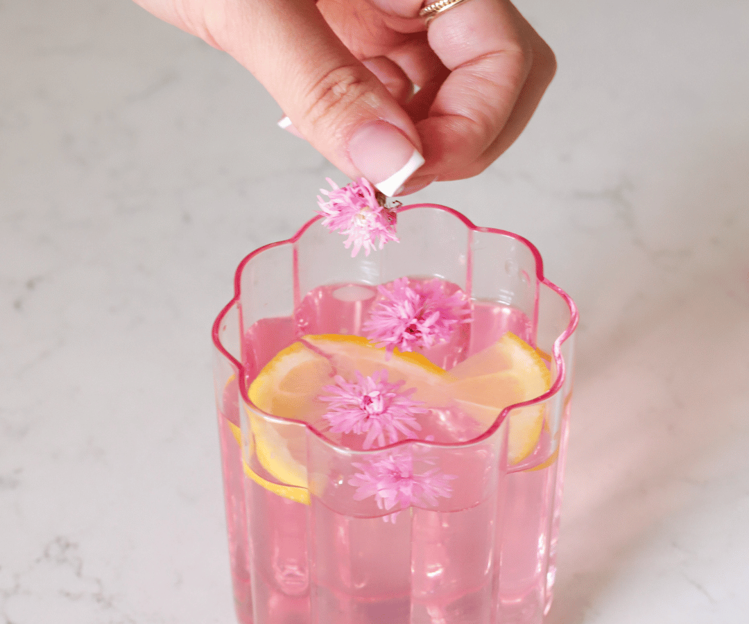 Verre fleur