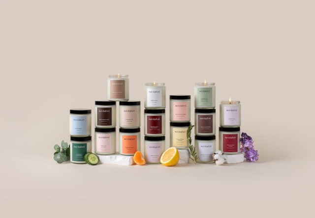 Bougies de soja Moi d’abord faites au Québec dans plusieurs fragrances