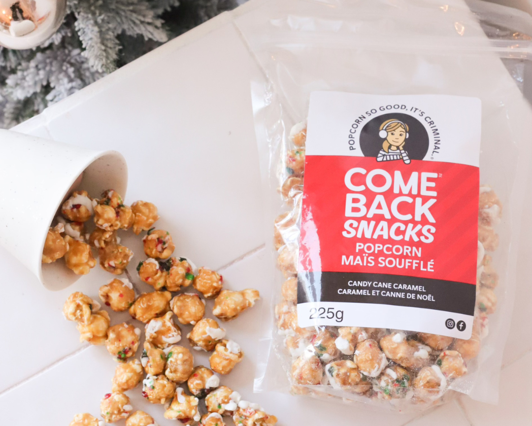 Popcorn Caramel et canne de bonbon - Come Back Snacks