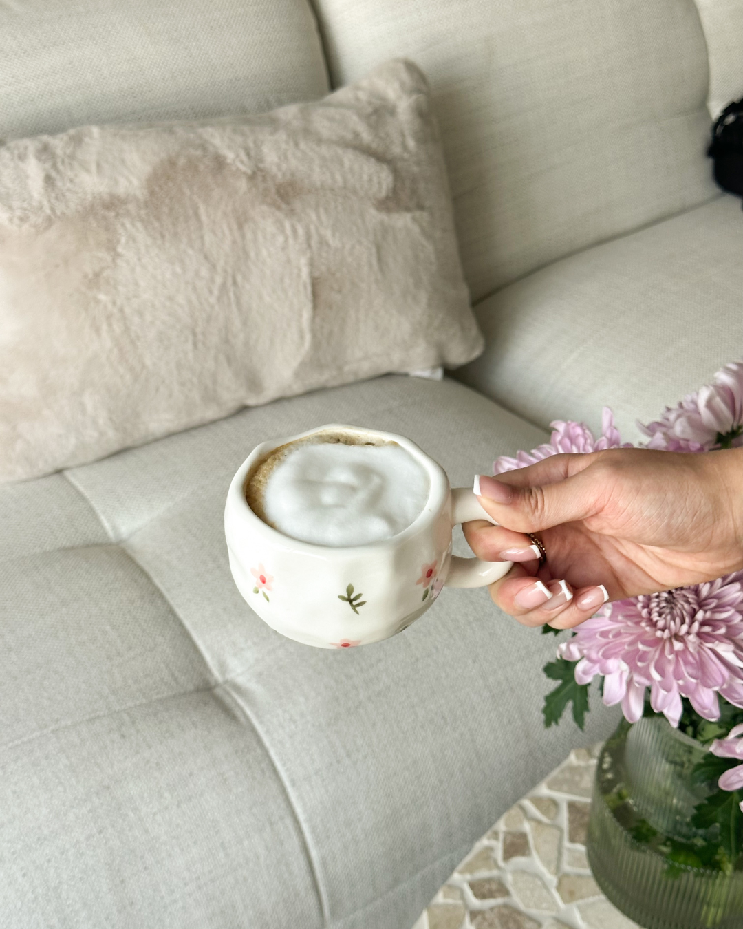 Tasses à Café Personnalisées En Céramique Avec Fleurs Sauvages Colorées