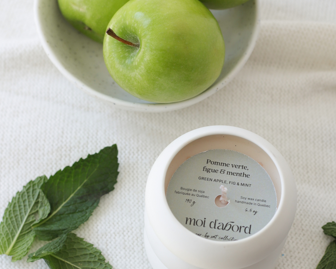 Bougie de soja Bubble - Pomme verte, figue & menthe