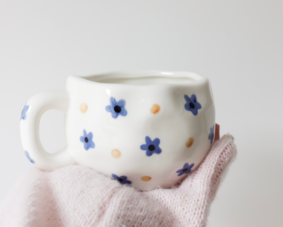 Tasse fleur bleue