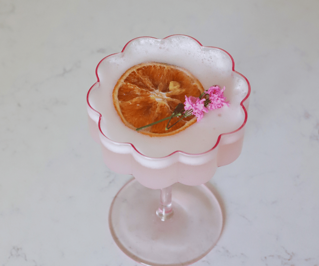 Verre à cocktail fleur