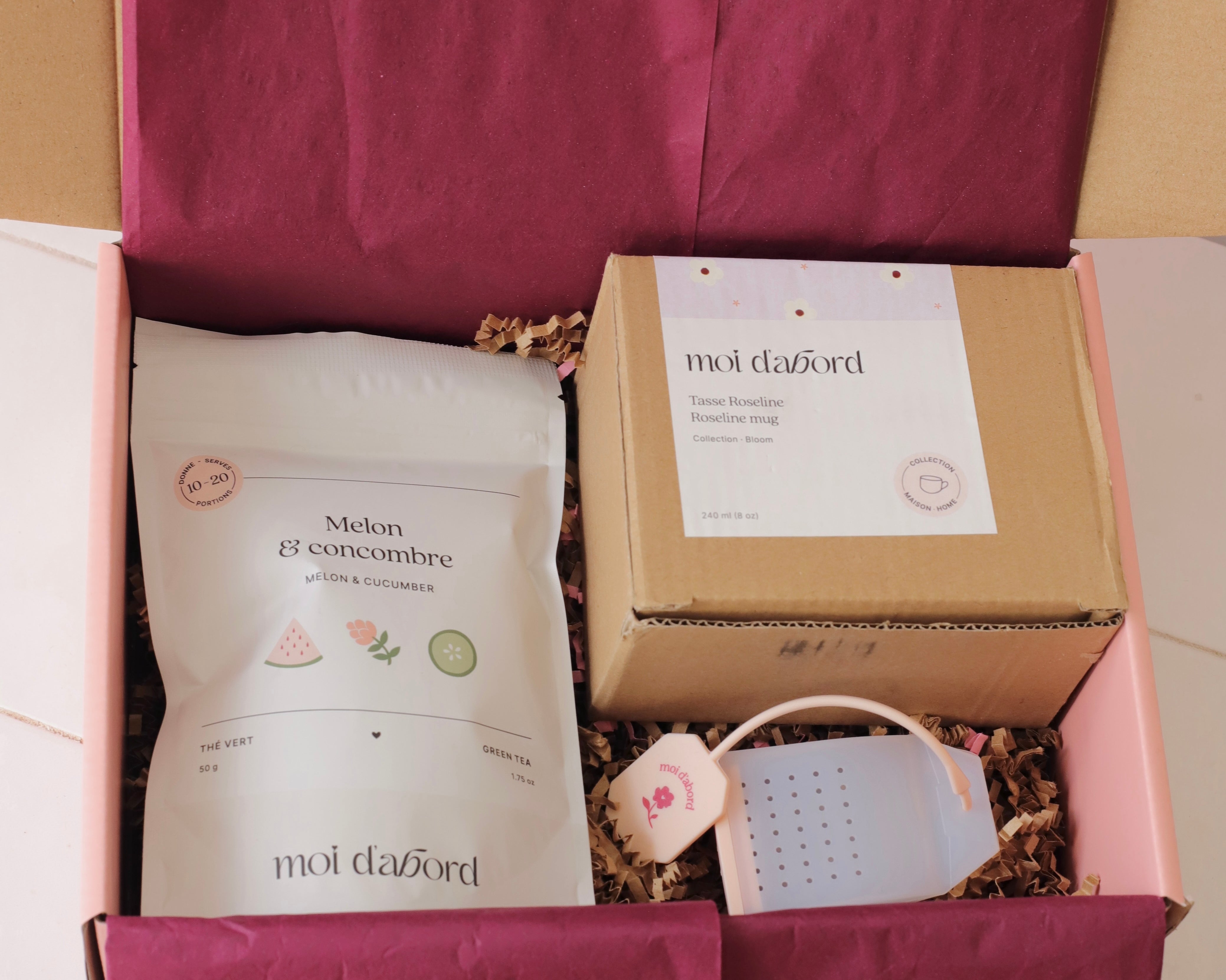 Boîte cadeau - Hôtesse cozy rose 