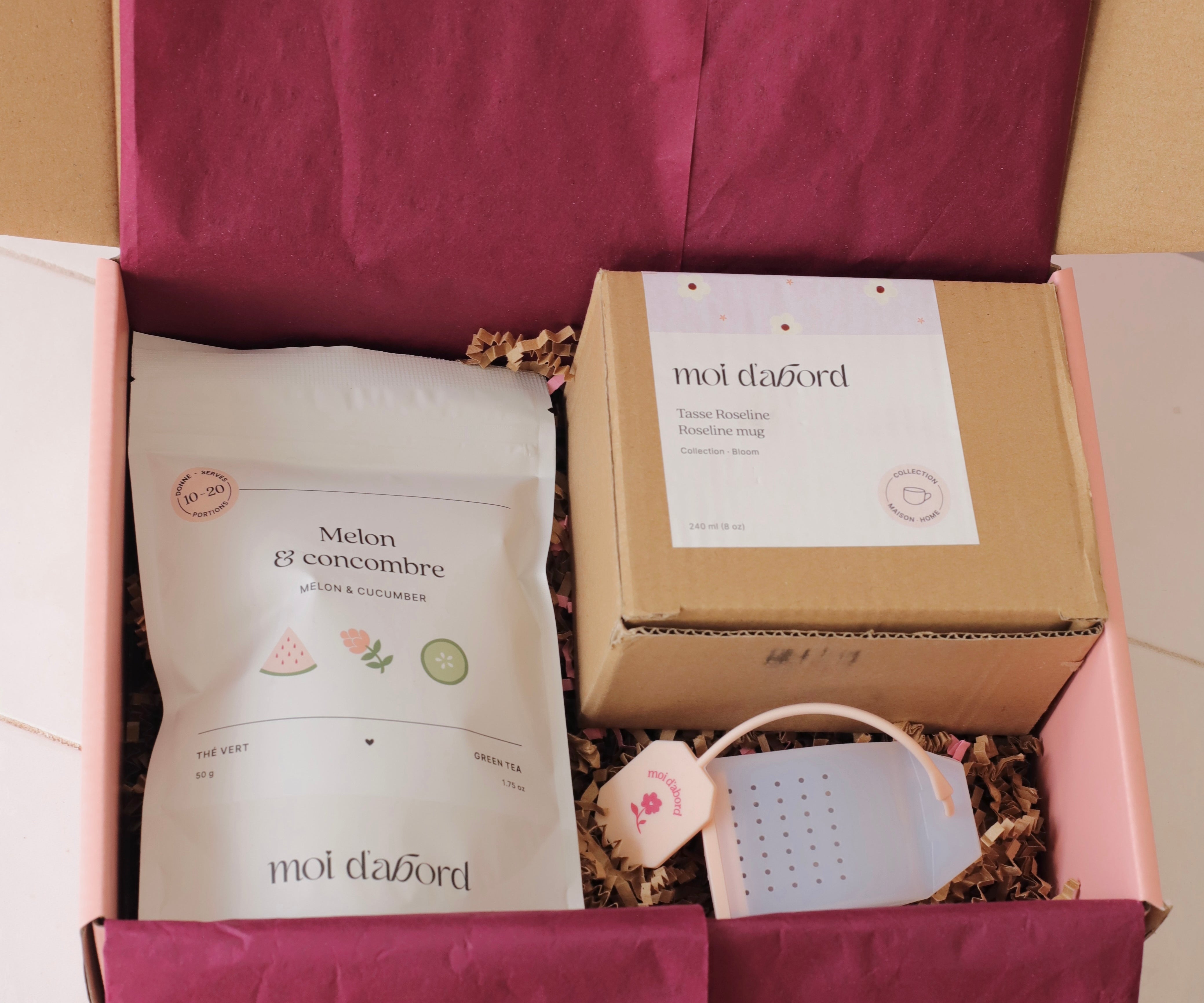 Boîte cadeau - Hôtesse cozy rose 