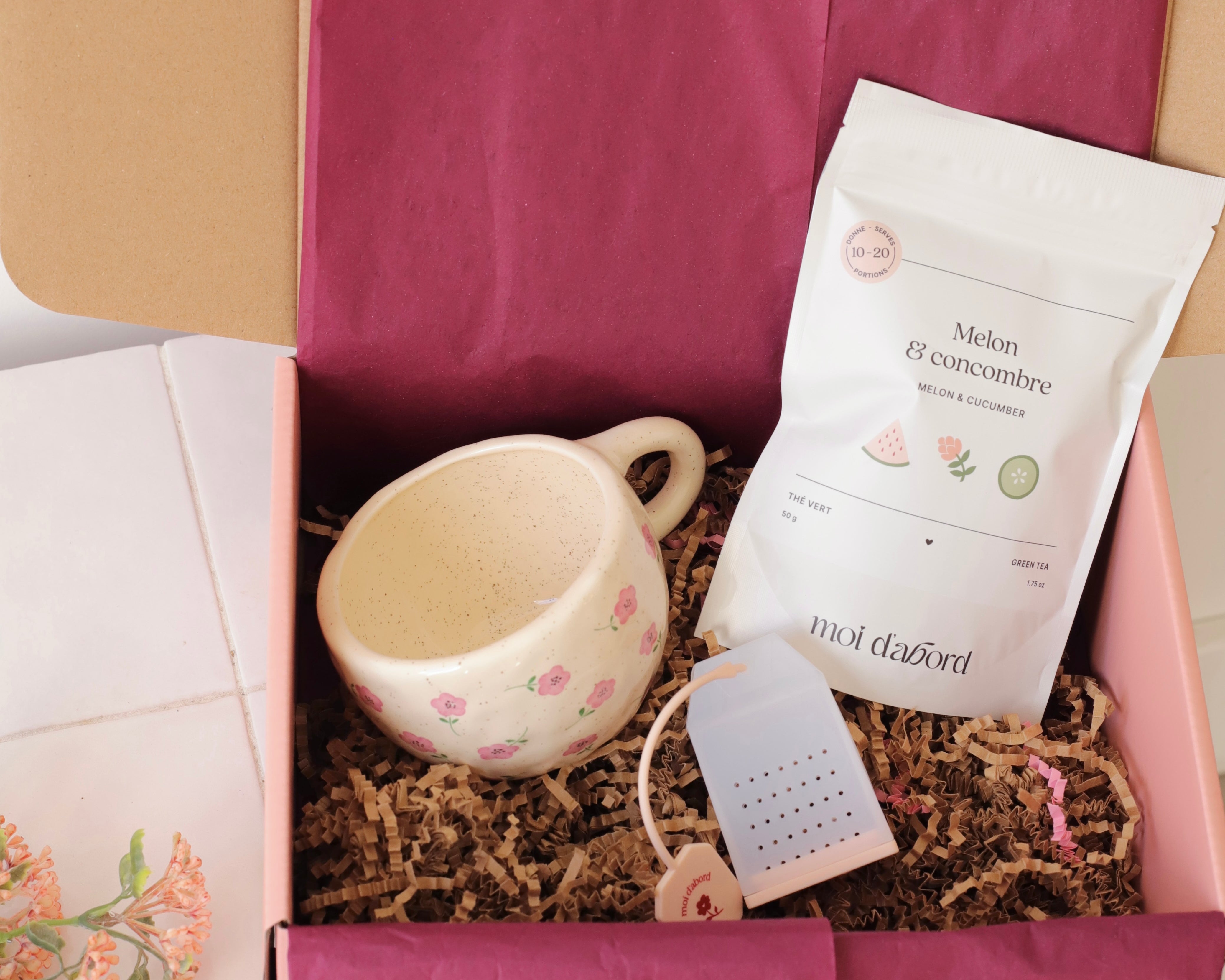 Boîte cadeau - Hôtesse cozy rose 