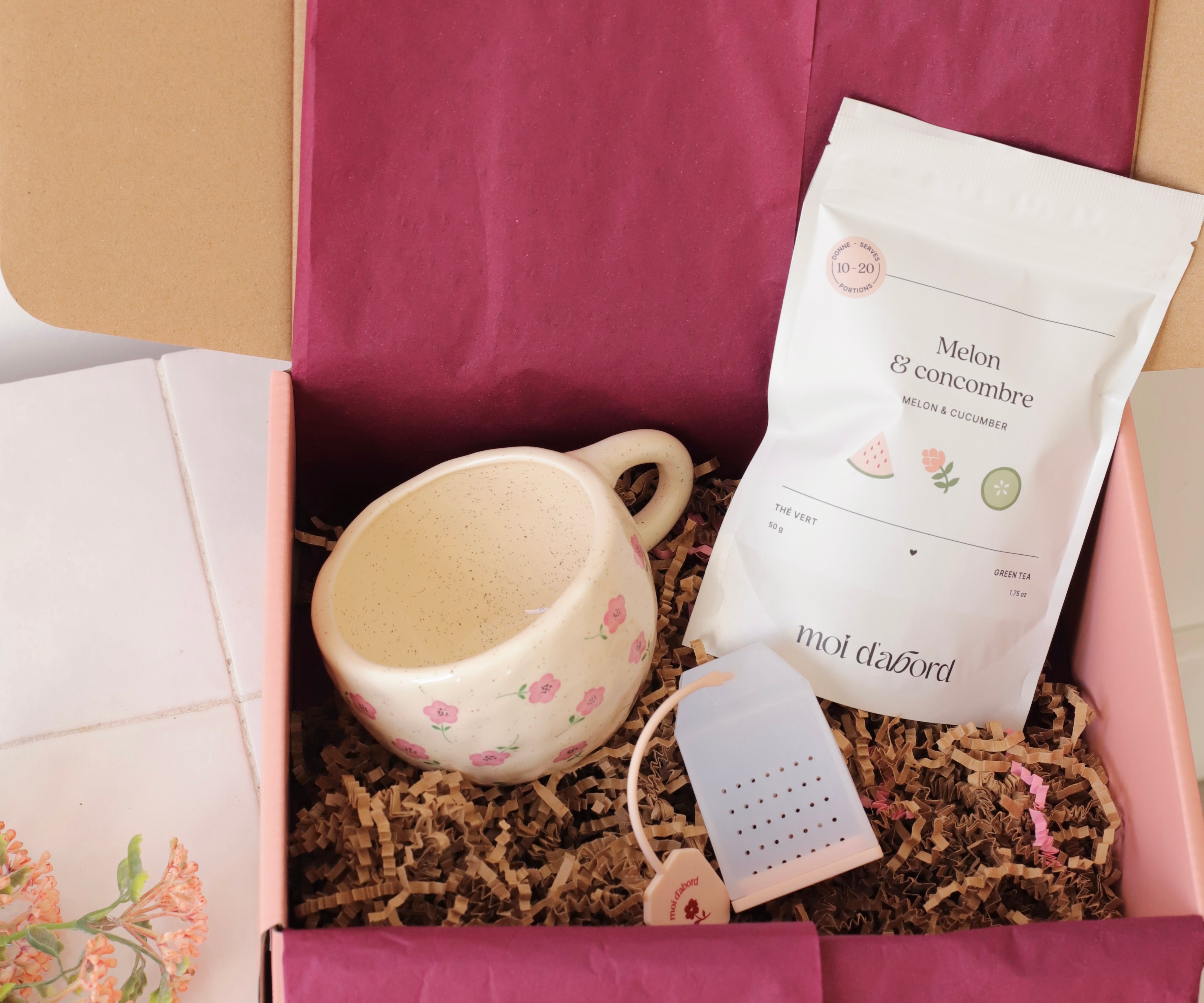 Boîte cadeau - Hôtesse cozy rose 