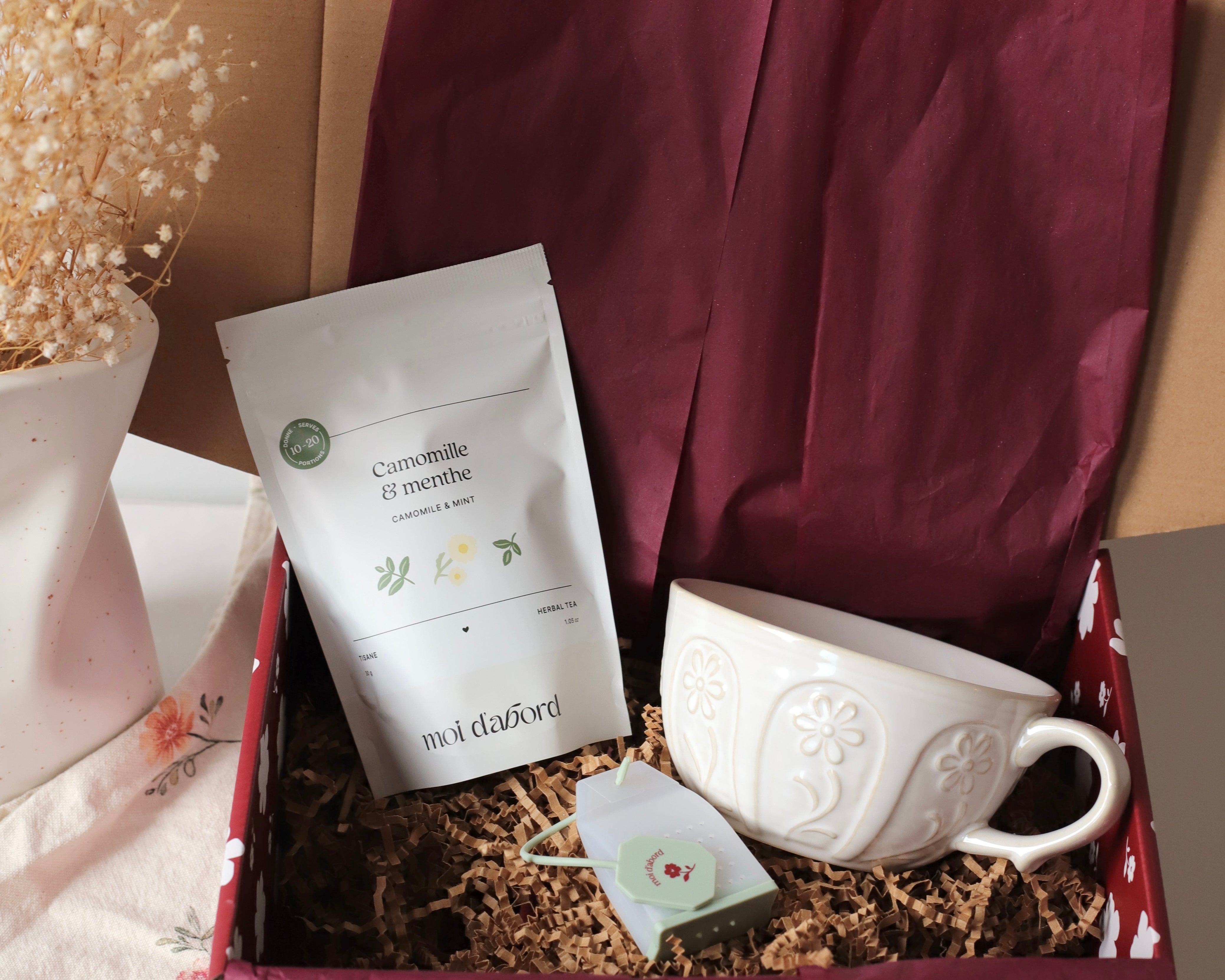 Boîte cadeau - Hôtesse cozy vert