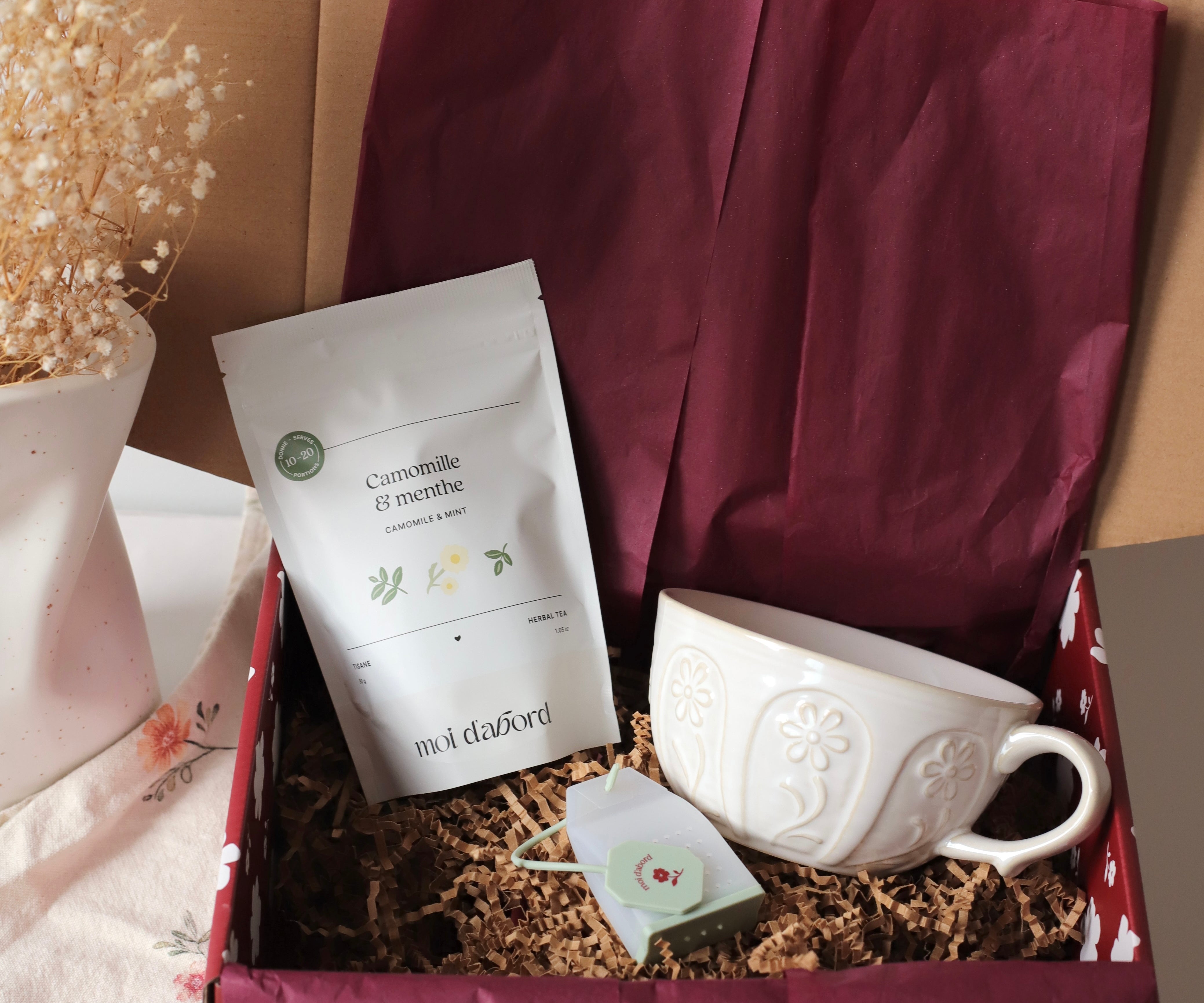 Boîte cadeau - Hôtesse cozy vert