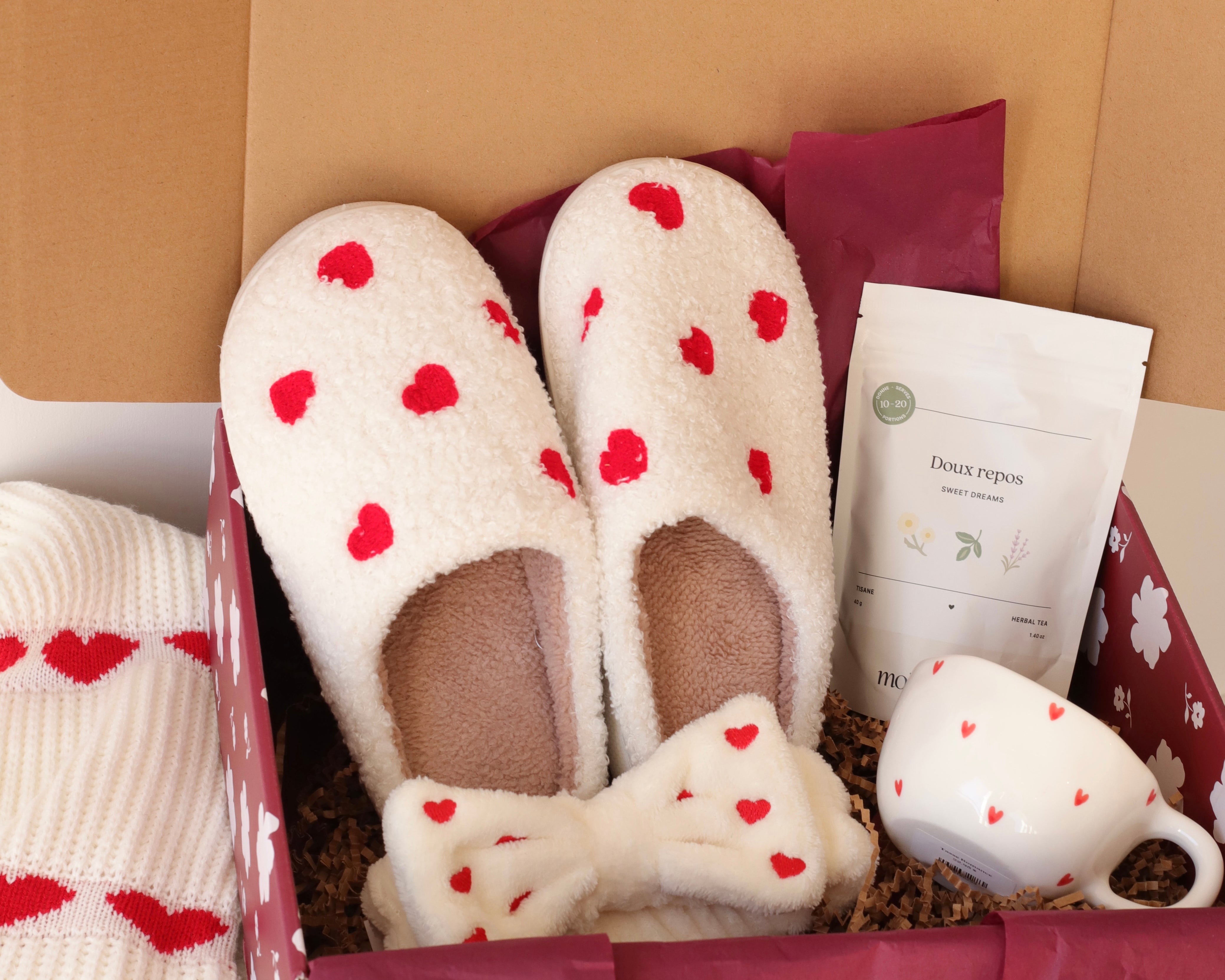 Boîte doux matin rouge