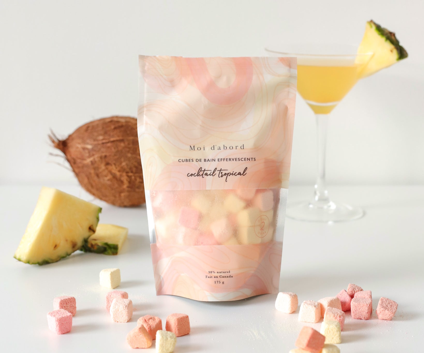 Cubes de bain effervescents - Cocktail tropical