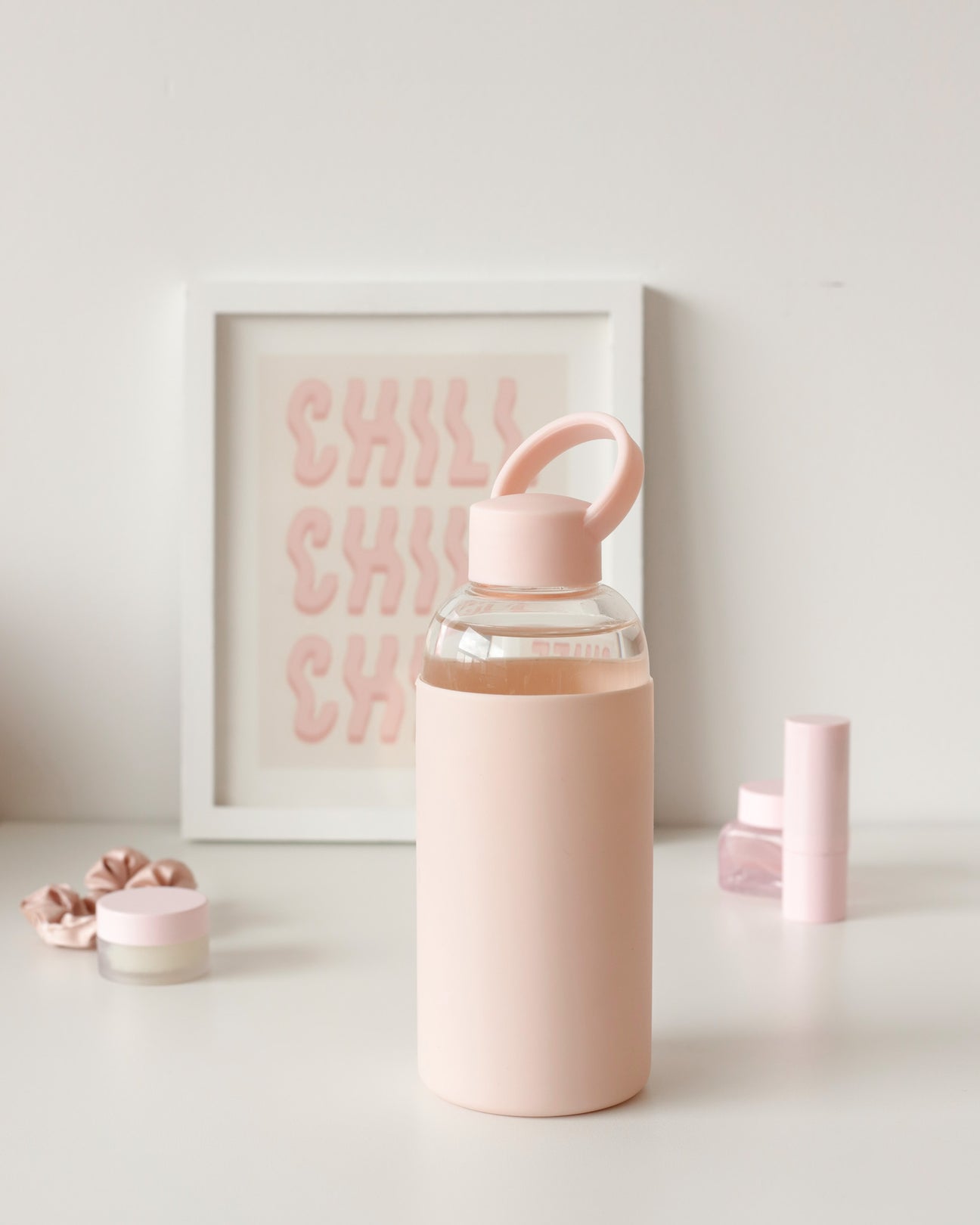 Porte-bouteille D'eau Avec Poignée - Tressé Paracorde Rose - Uxcell - Neuf