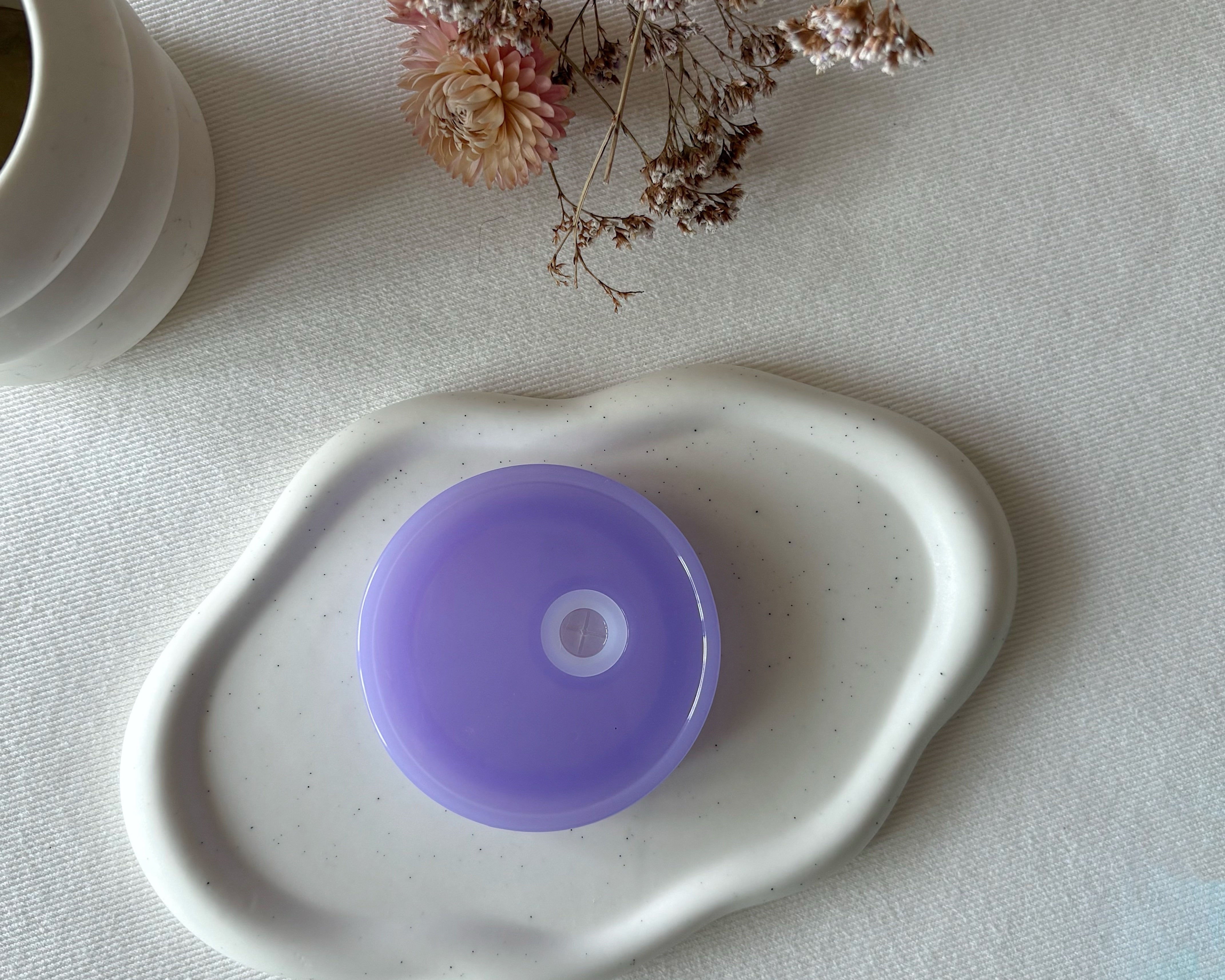Couvercle mauve pour tumbler