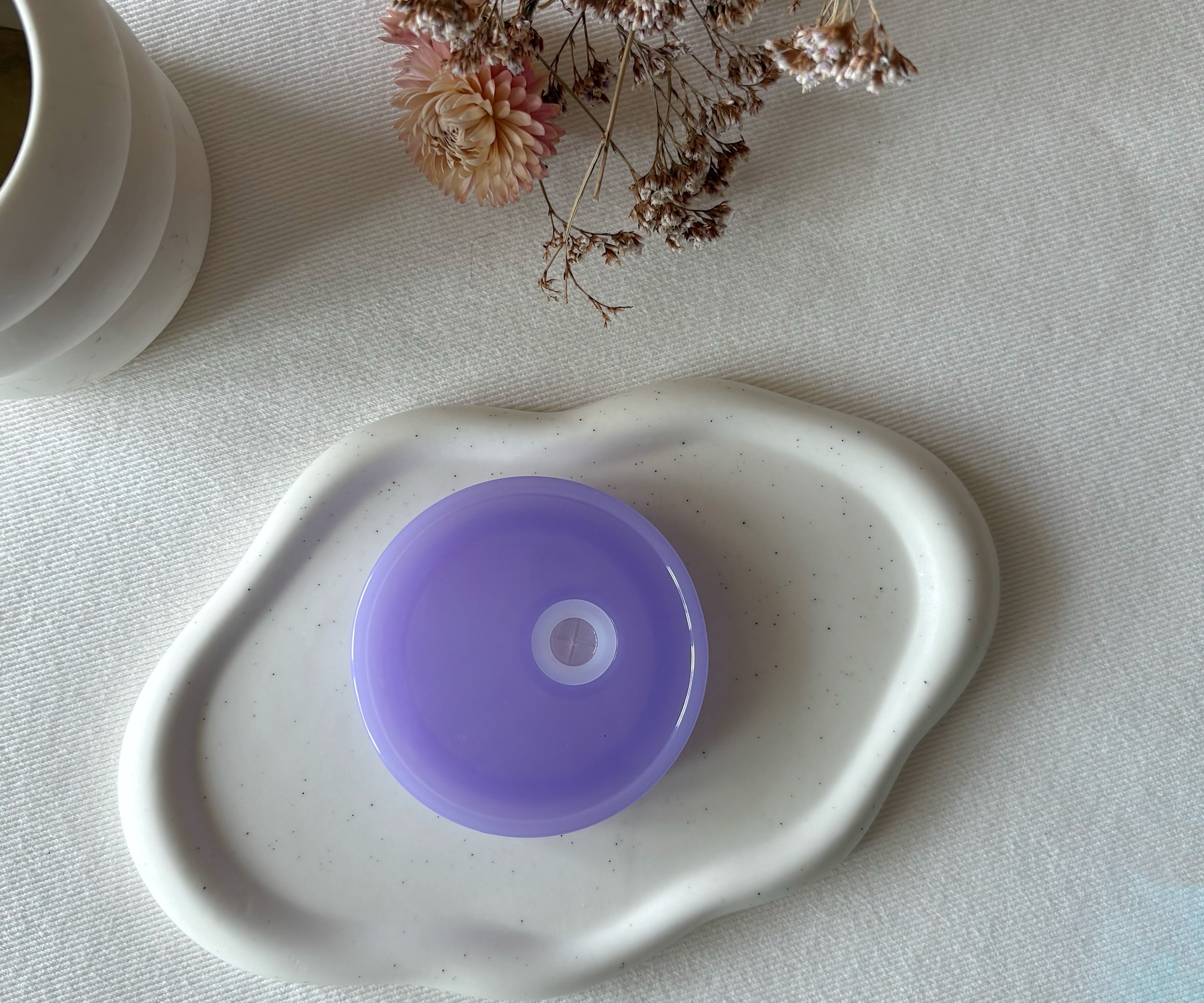 Couvercle mauve pour tumbler