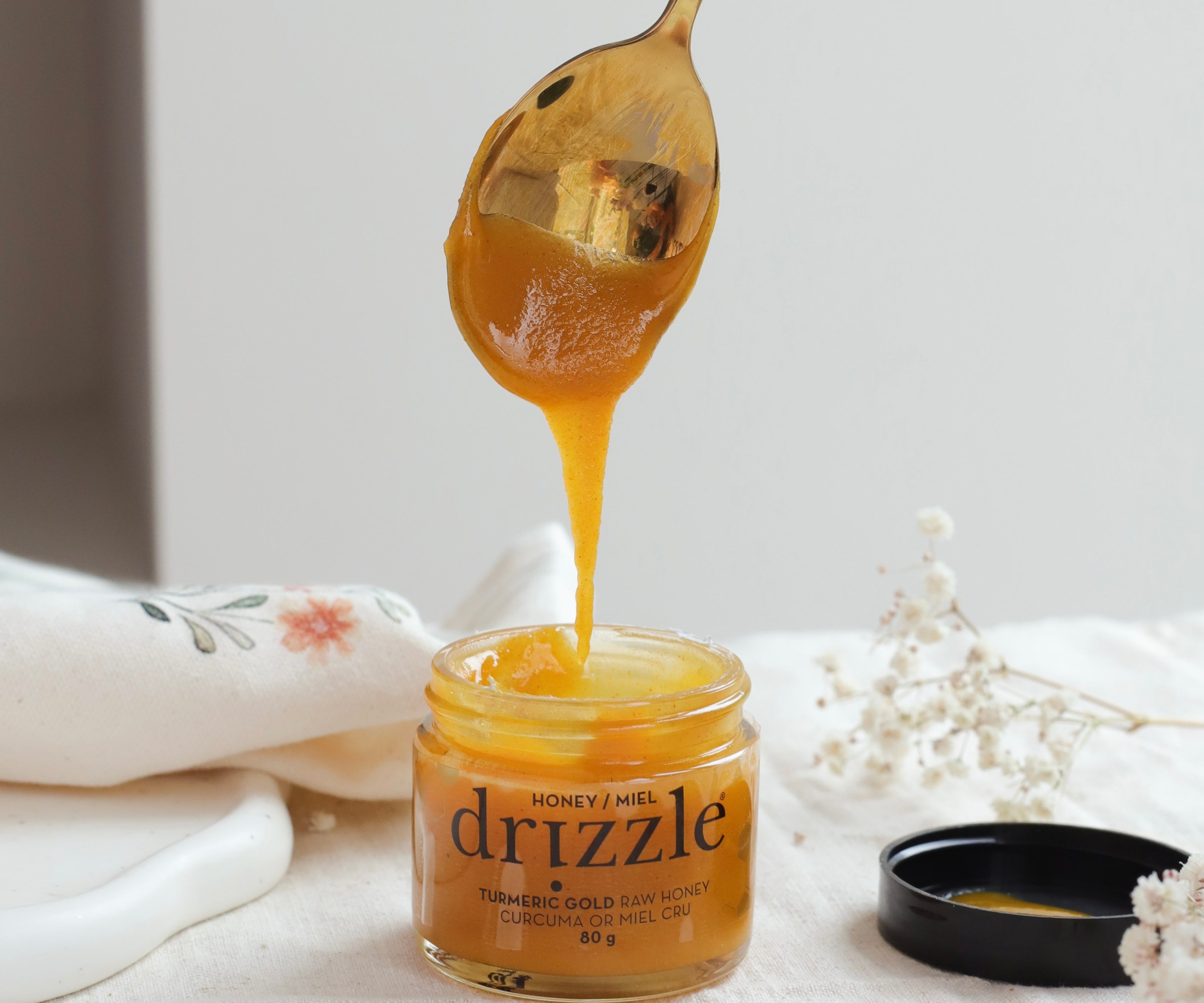 Miel cru au curcuma - Drizzle Honey