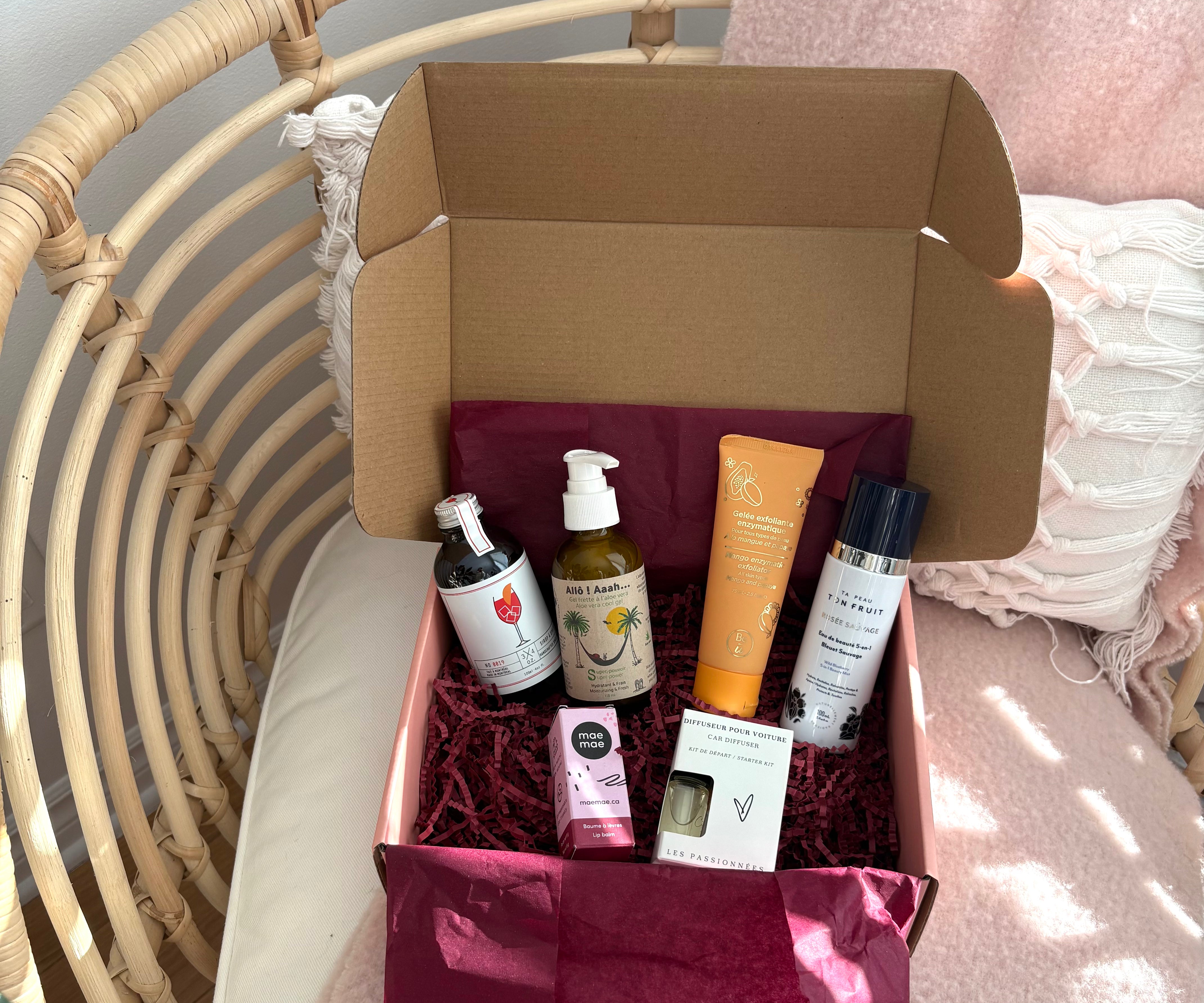Boîte cocooning printemps/été 100% Québécoise