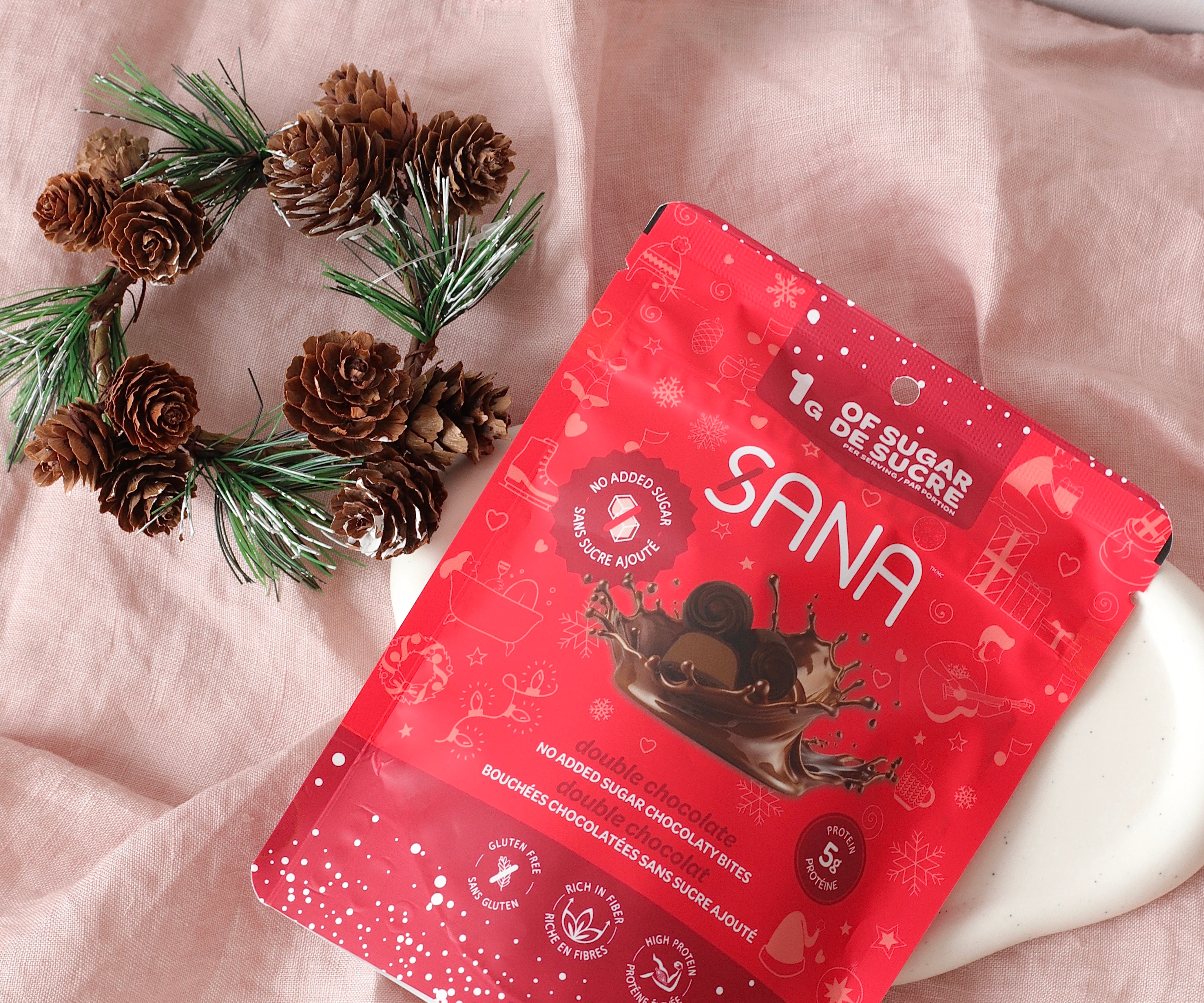 Bouchées chocolatées noires double chocolat - Sana