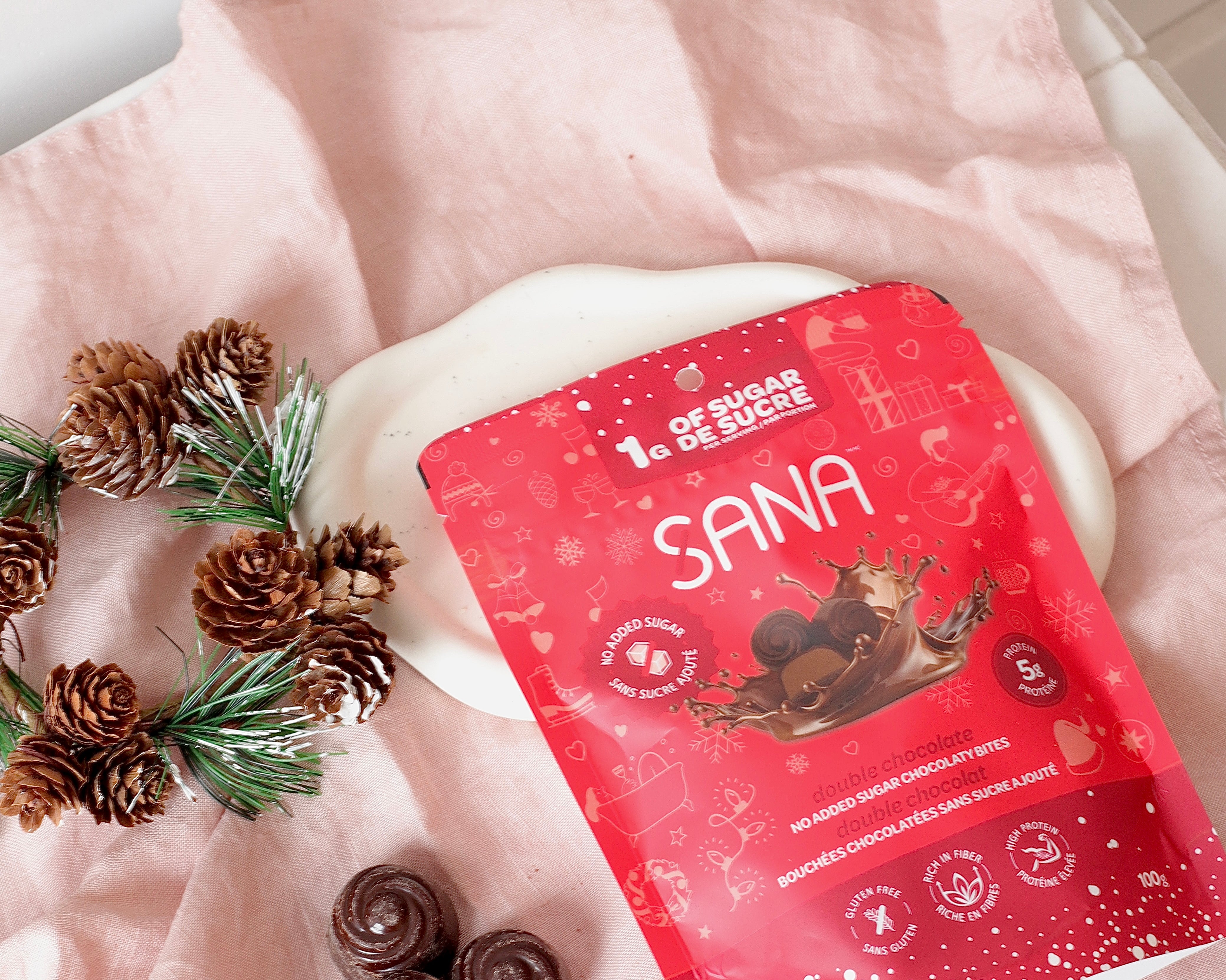 Bouchées chocolatées noires double chocolat - Sana