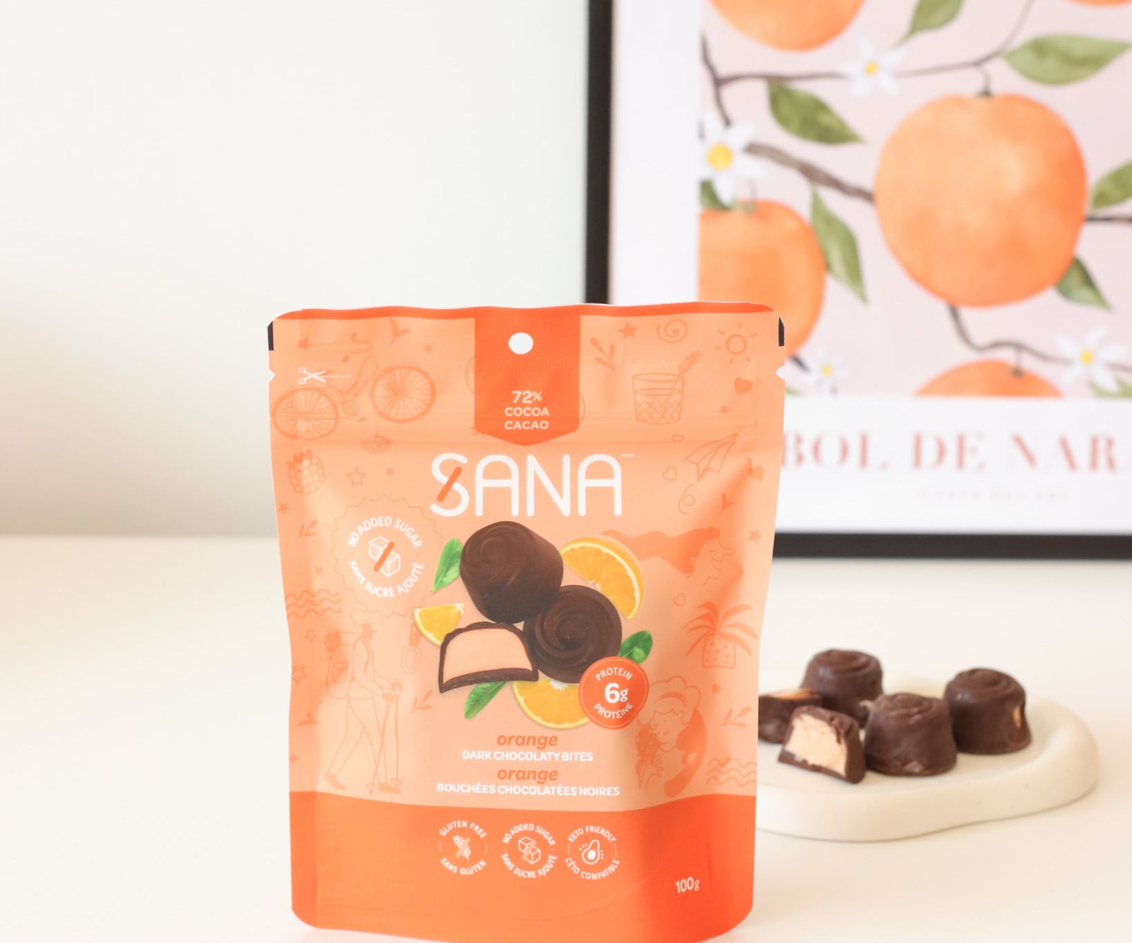 Bouchées chocolatées orange - Sana