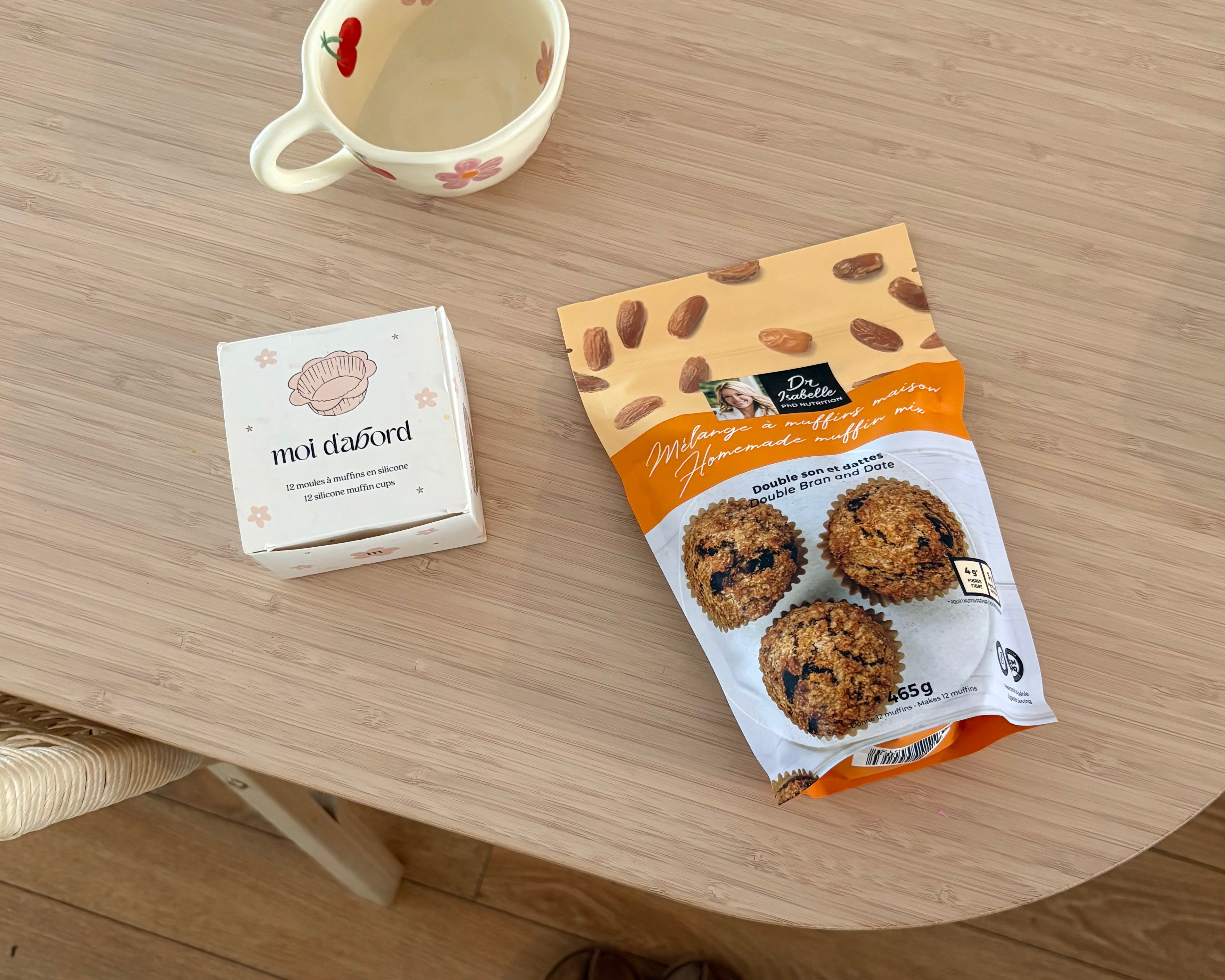 Mélange à muffins double son et dattes  – Isabelle Huot