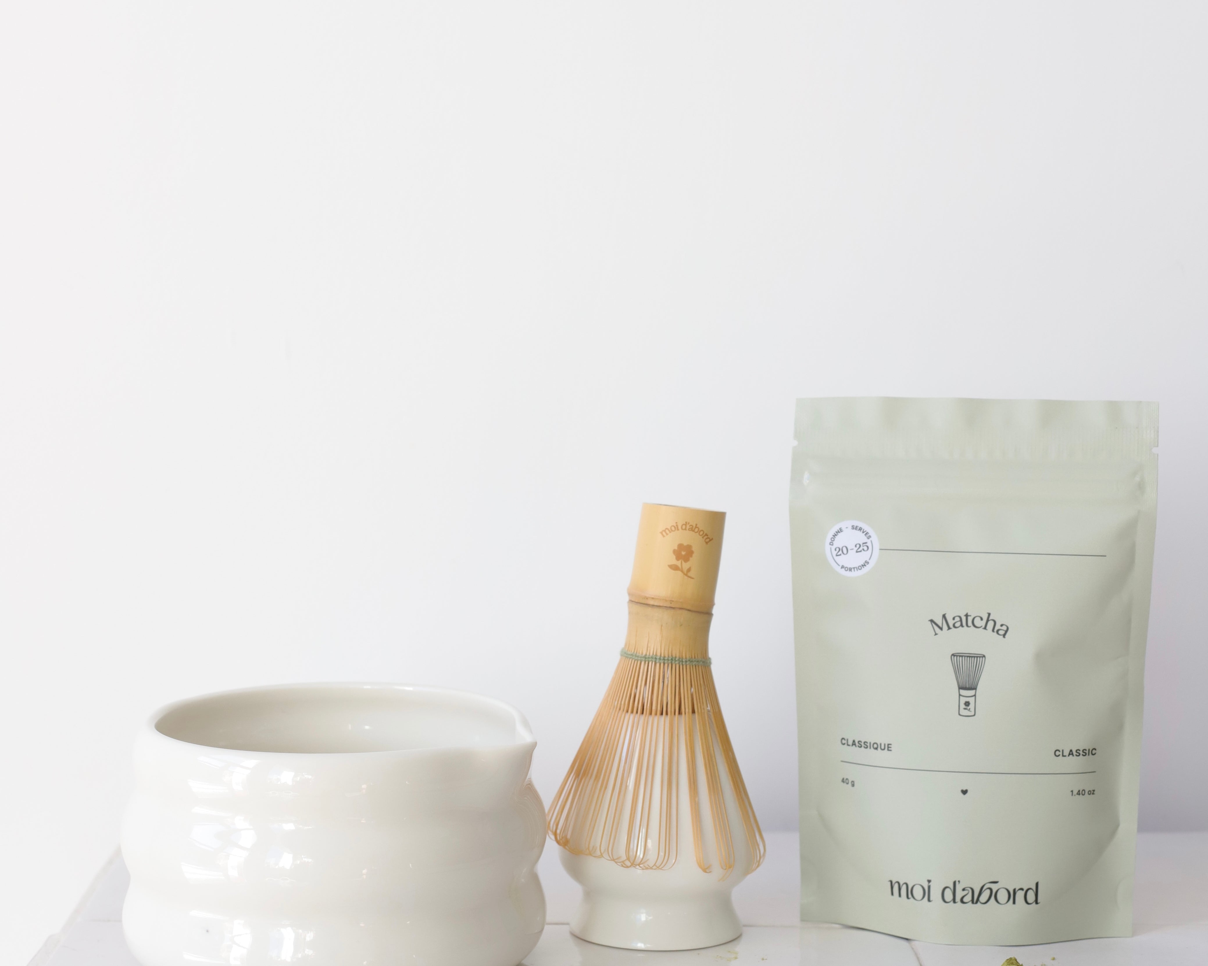 Ensemble à matcha pour débutant