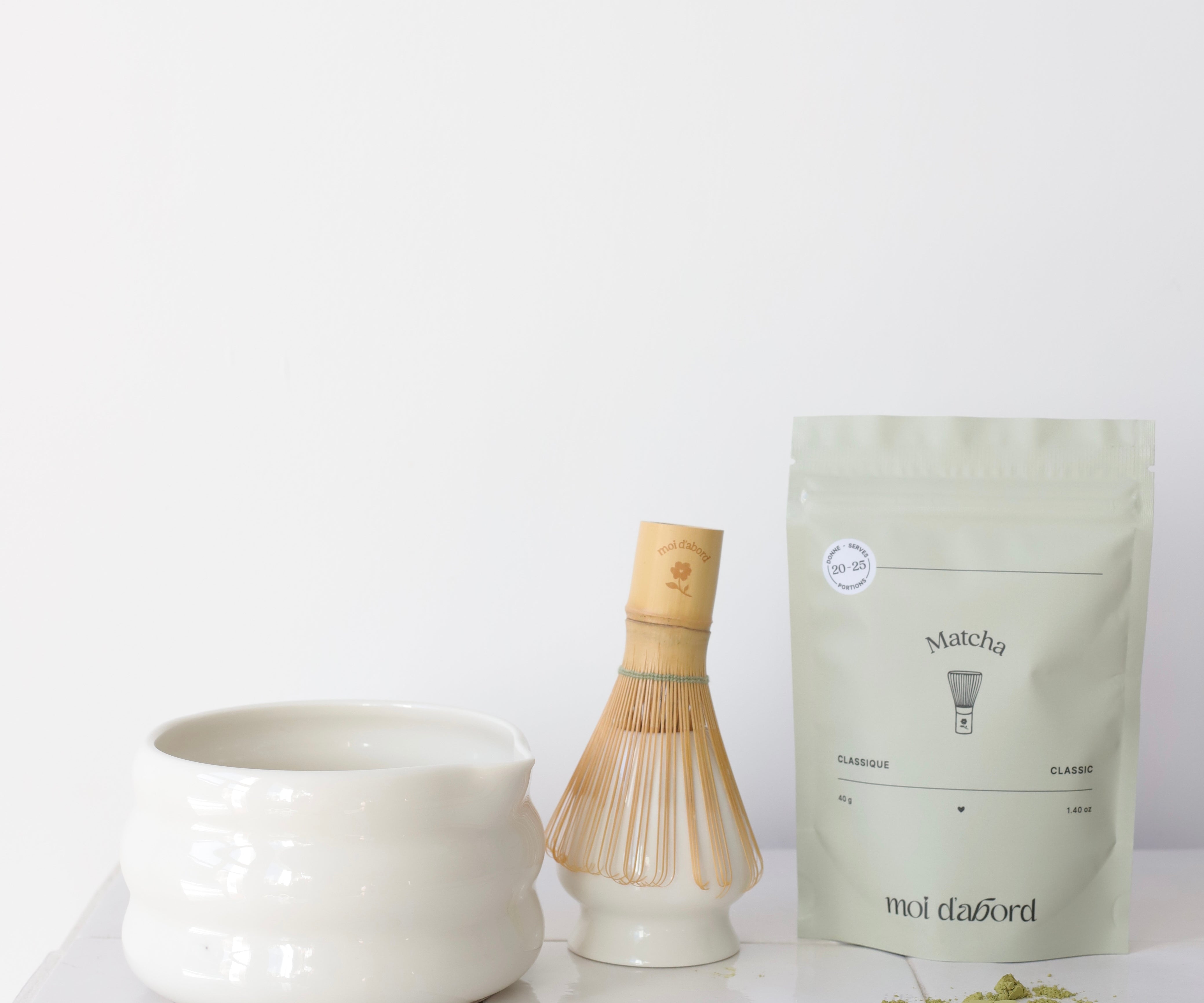 Ensemble à matcha pour débutant