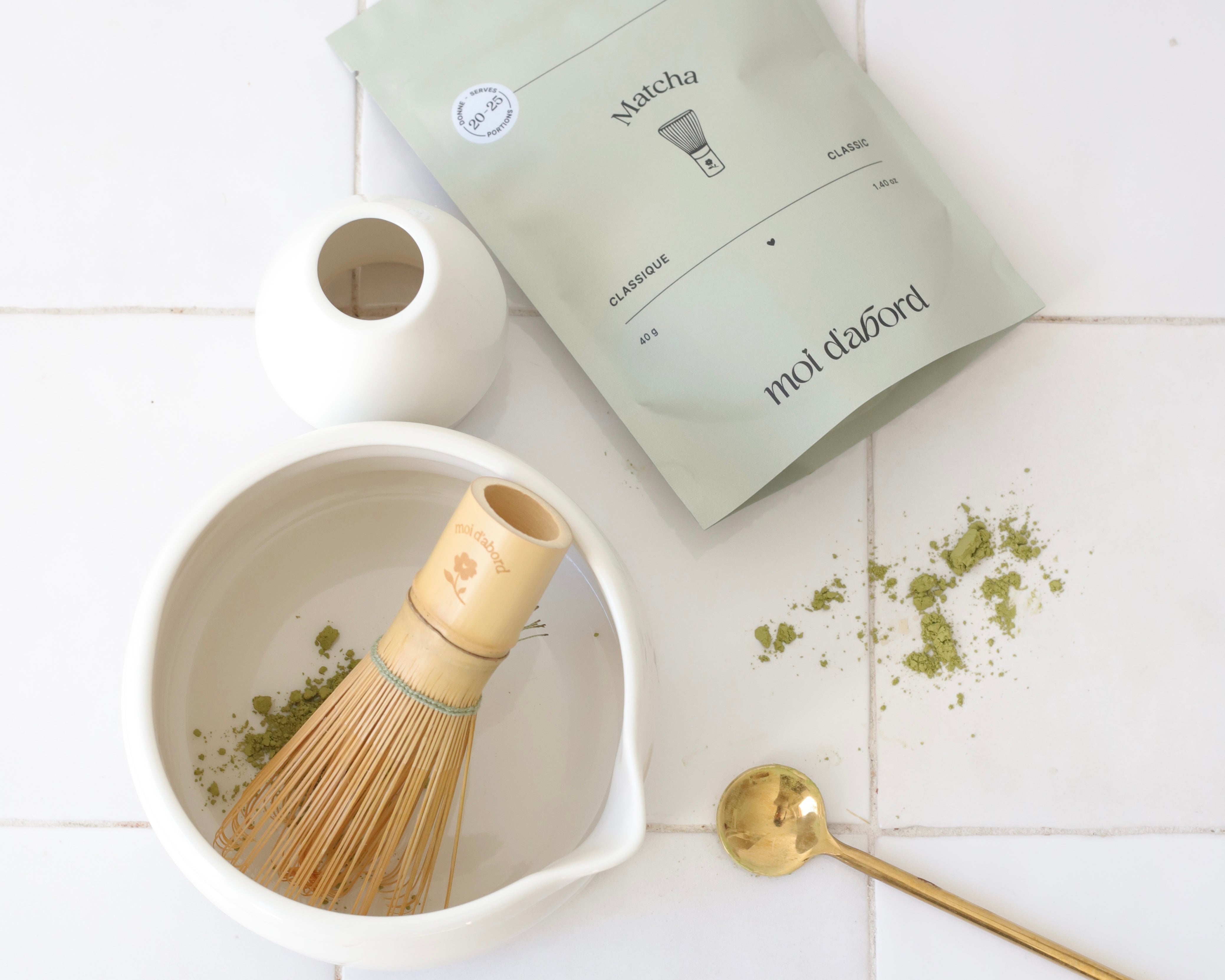 Ensemble à matcha pour débutant