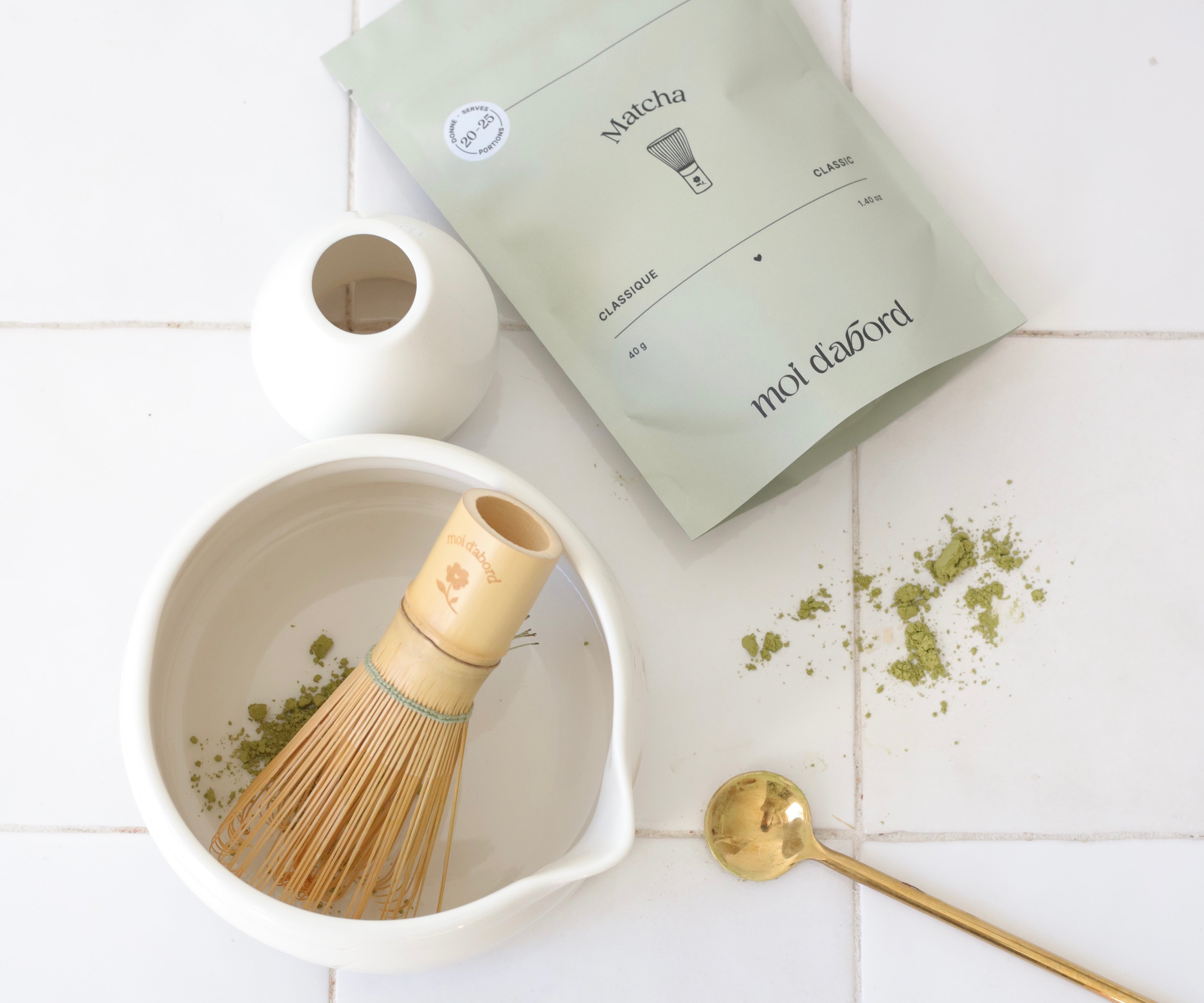 Ensemble à matcha pour débutant