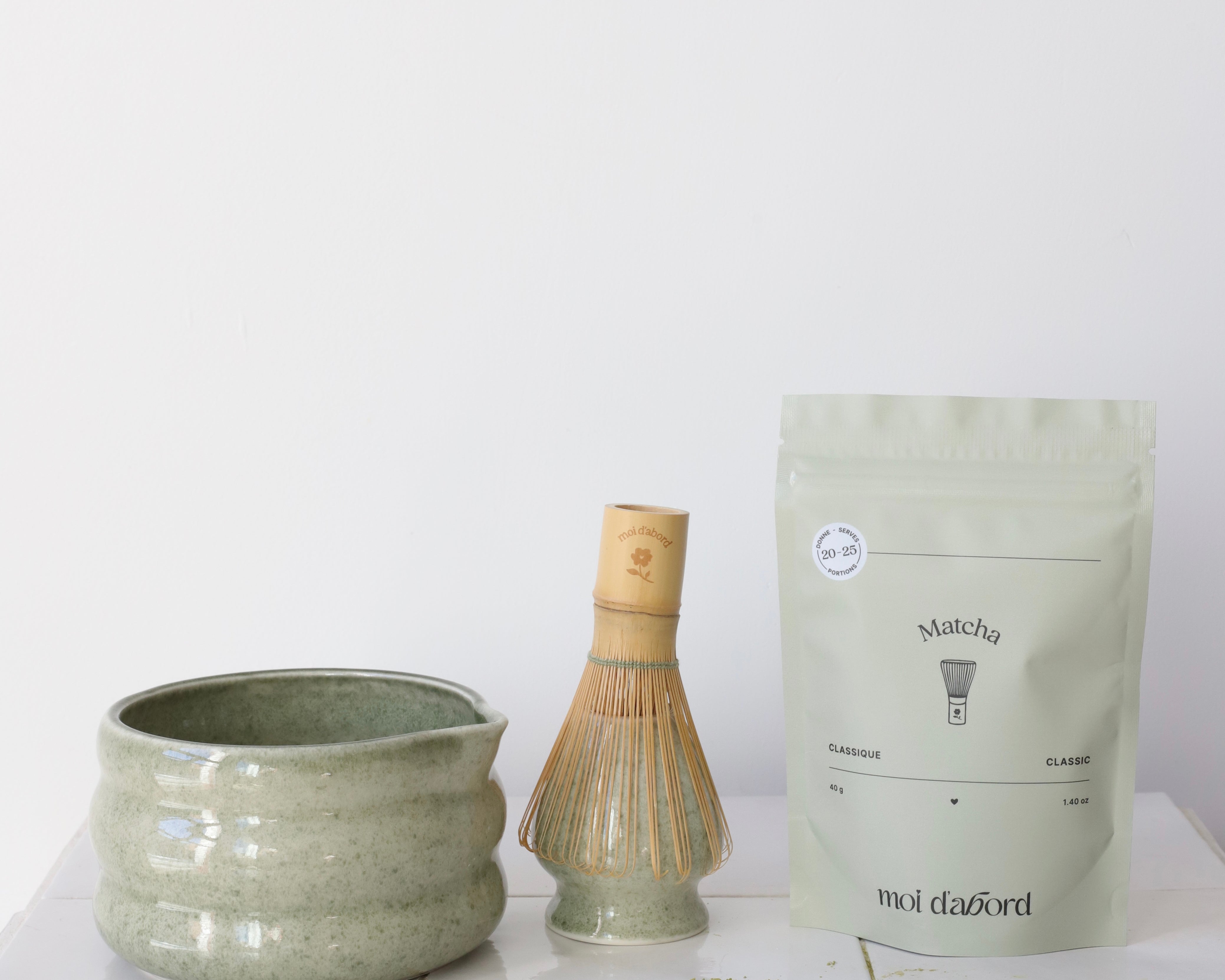 Ensemble à matcha pour débutant
