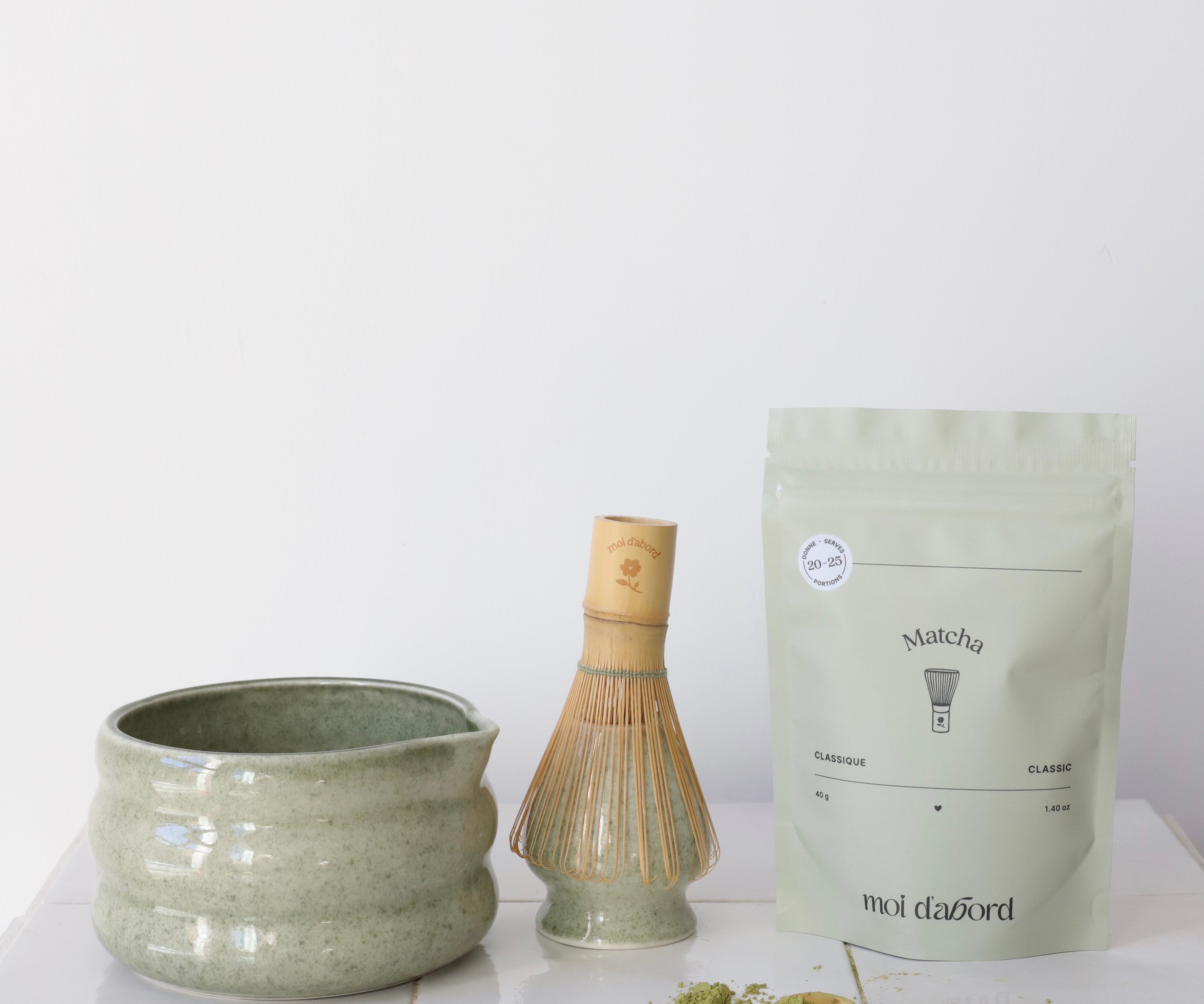 Ensemble à matcha pour débutant