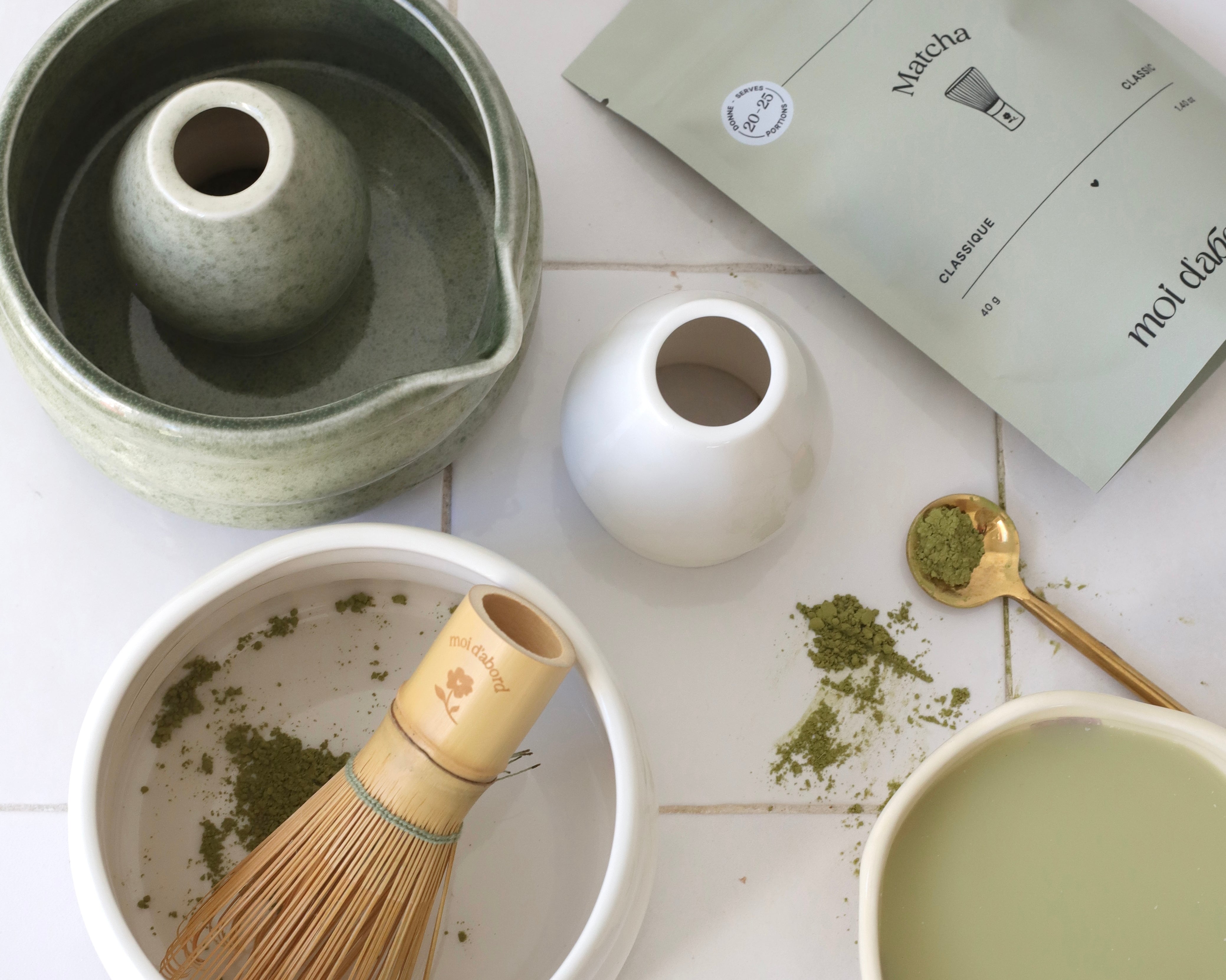 Ensemble à matcha pour débutant