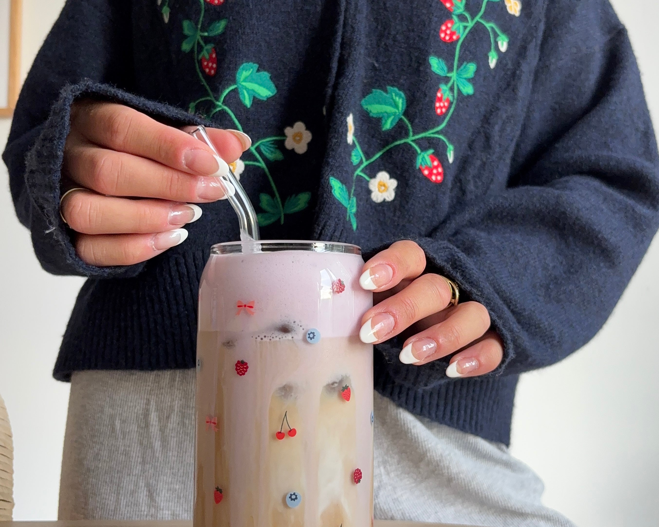 Tumbler en verre Rafale de petits fruits