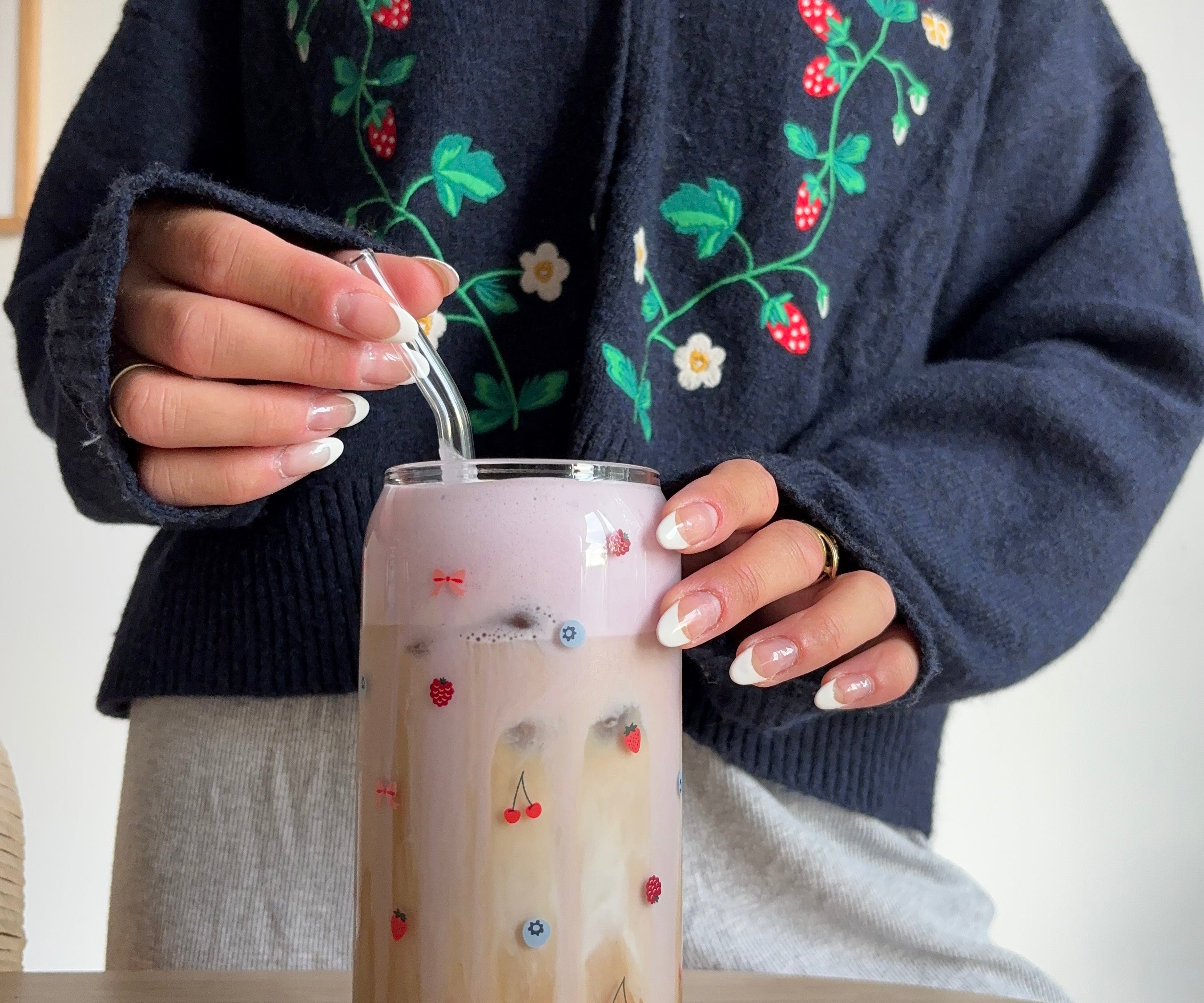 Tumbler en verre Rafale de petits fruits