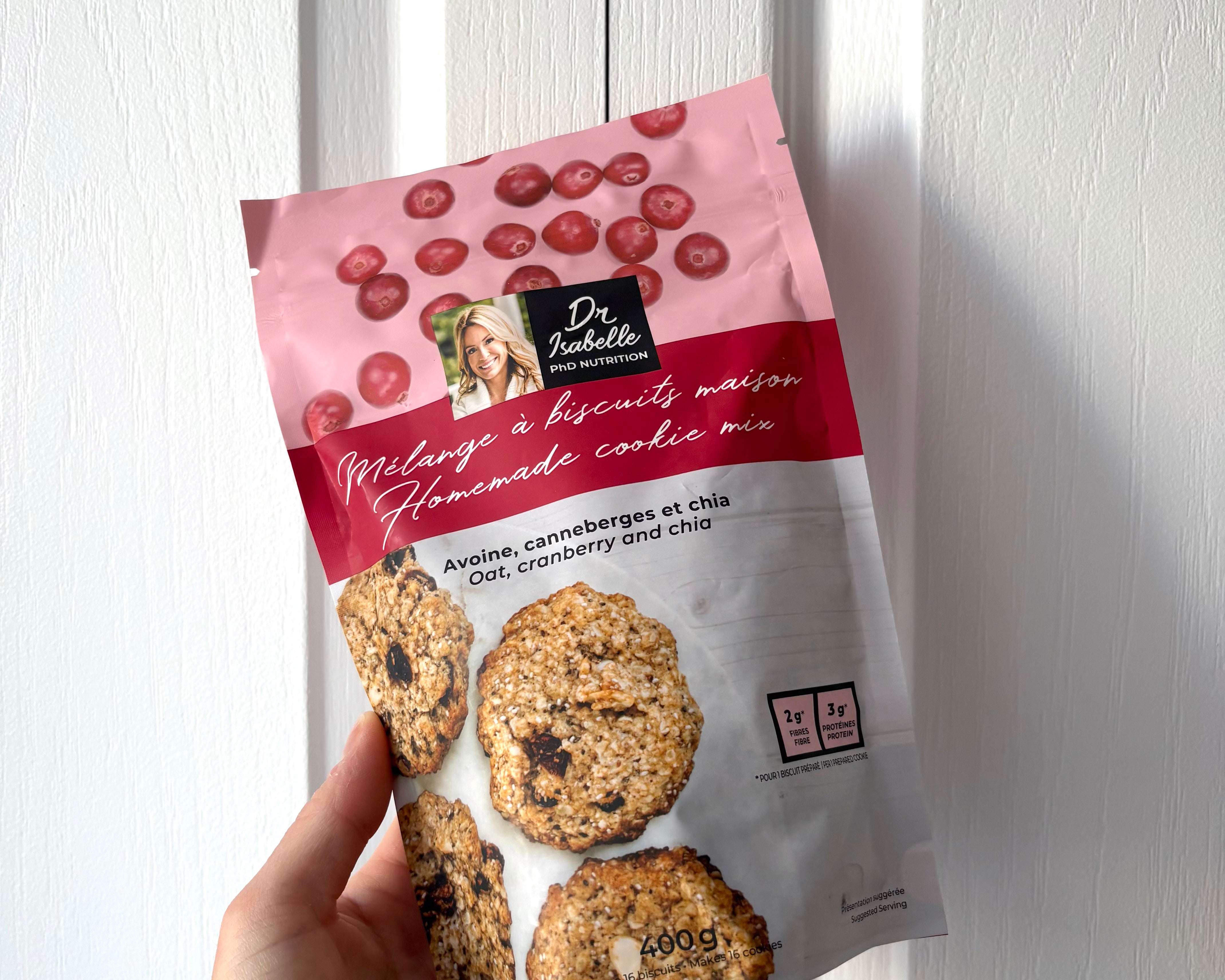 Mélange à biscuits avoine, canneberges et chia - Isabelle Huot