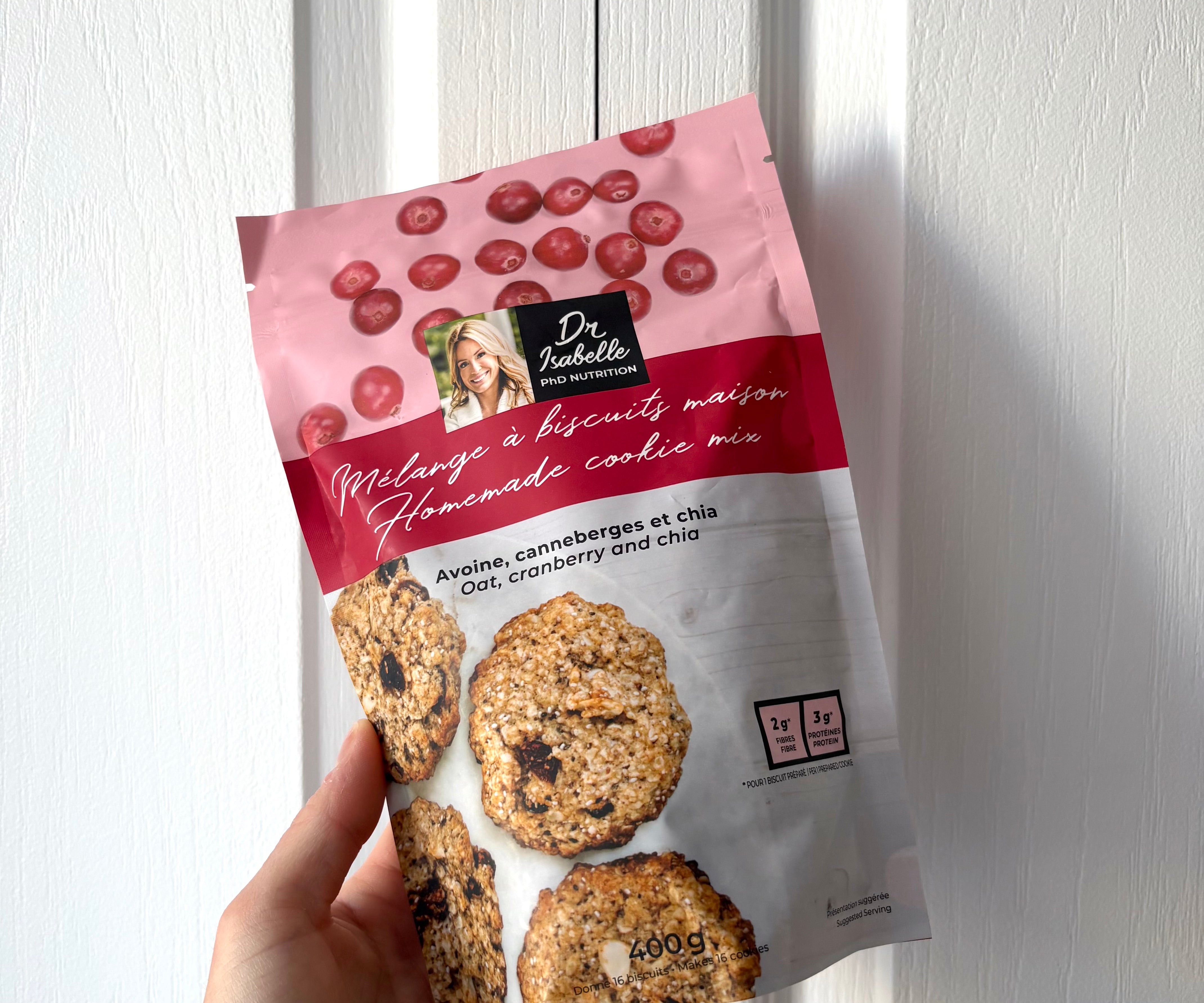 Mélange à biscuits avoine, canneberges et chia - Isabelle Huot