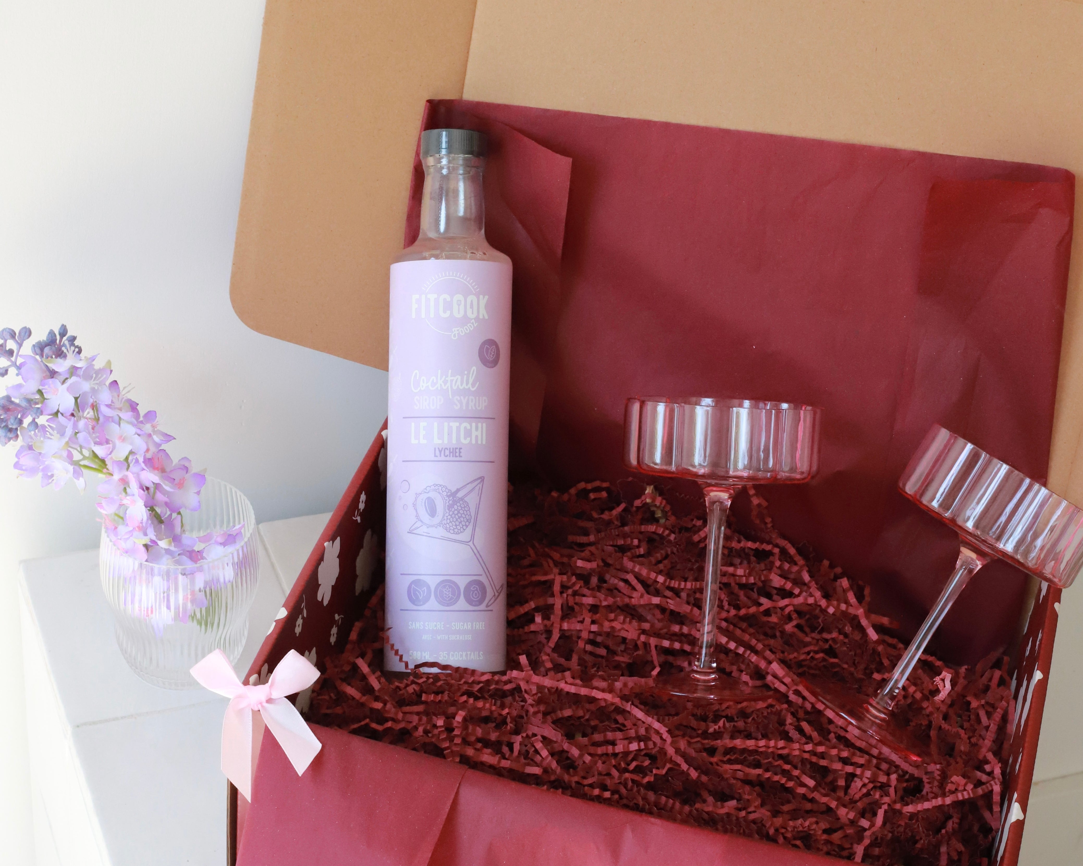 Boîte cadeau - Cocktail rose