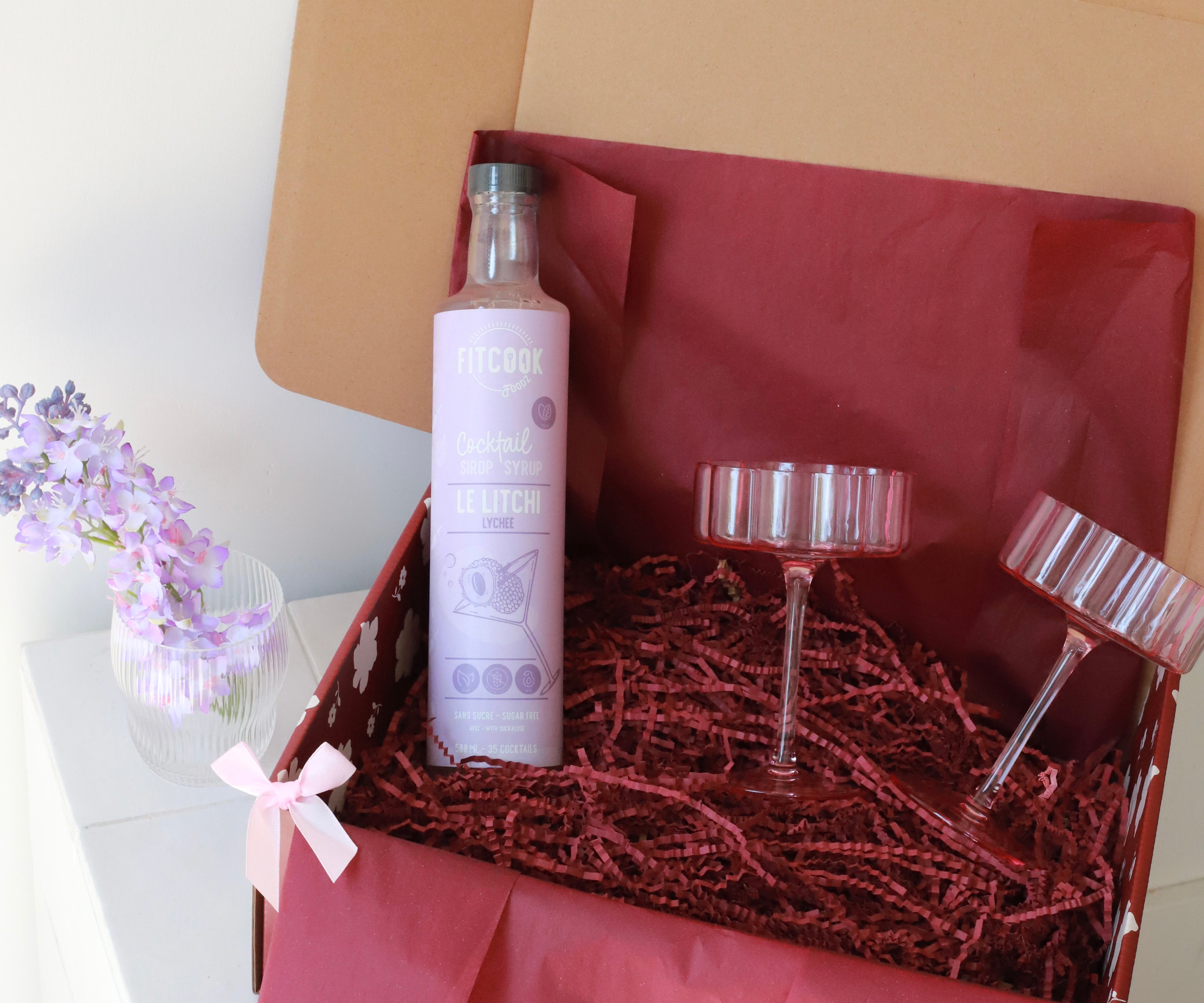 Boîte cadeau - Cocktail rose