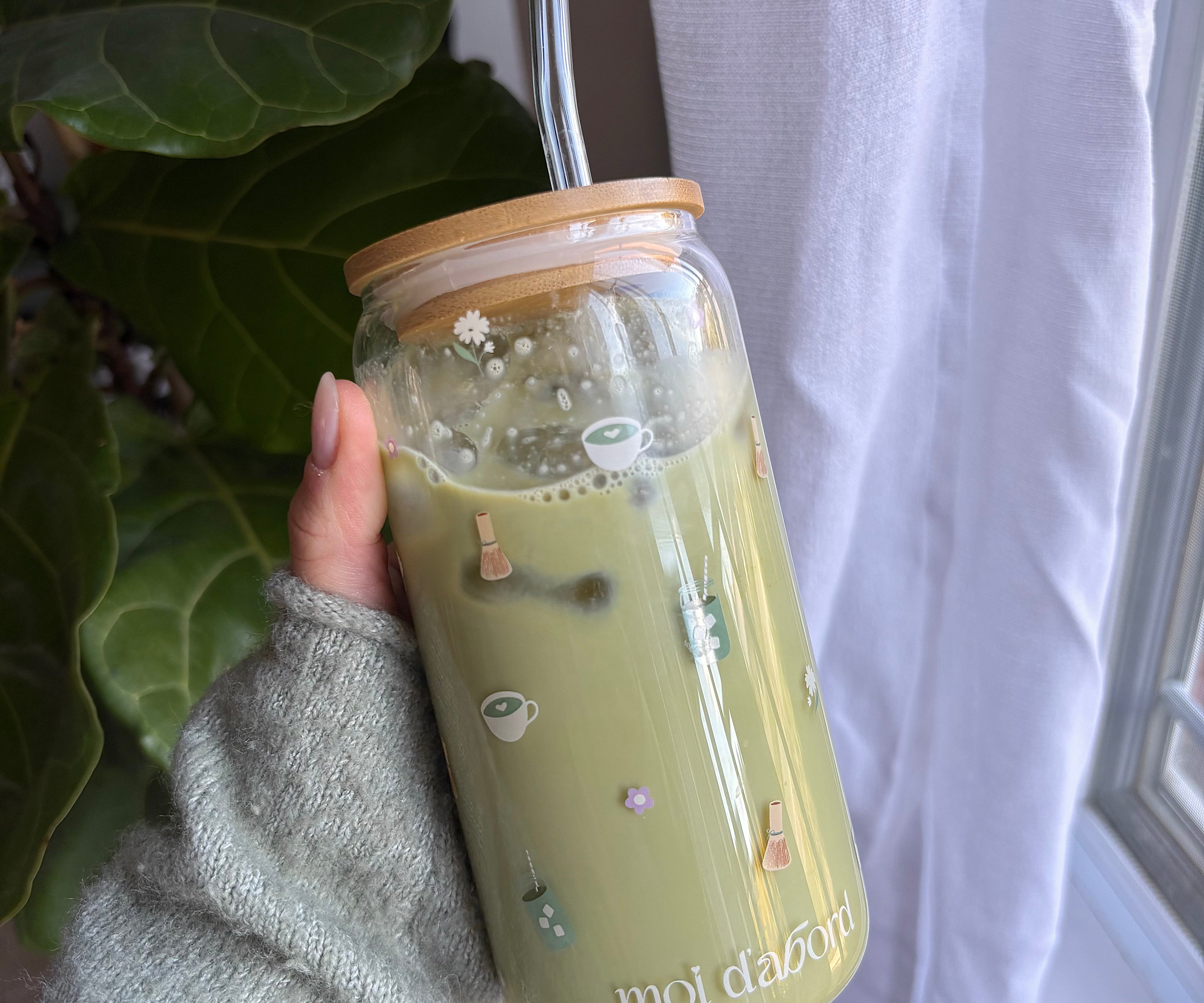 Tumbler en verre Moment matcha