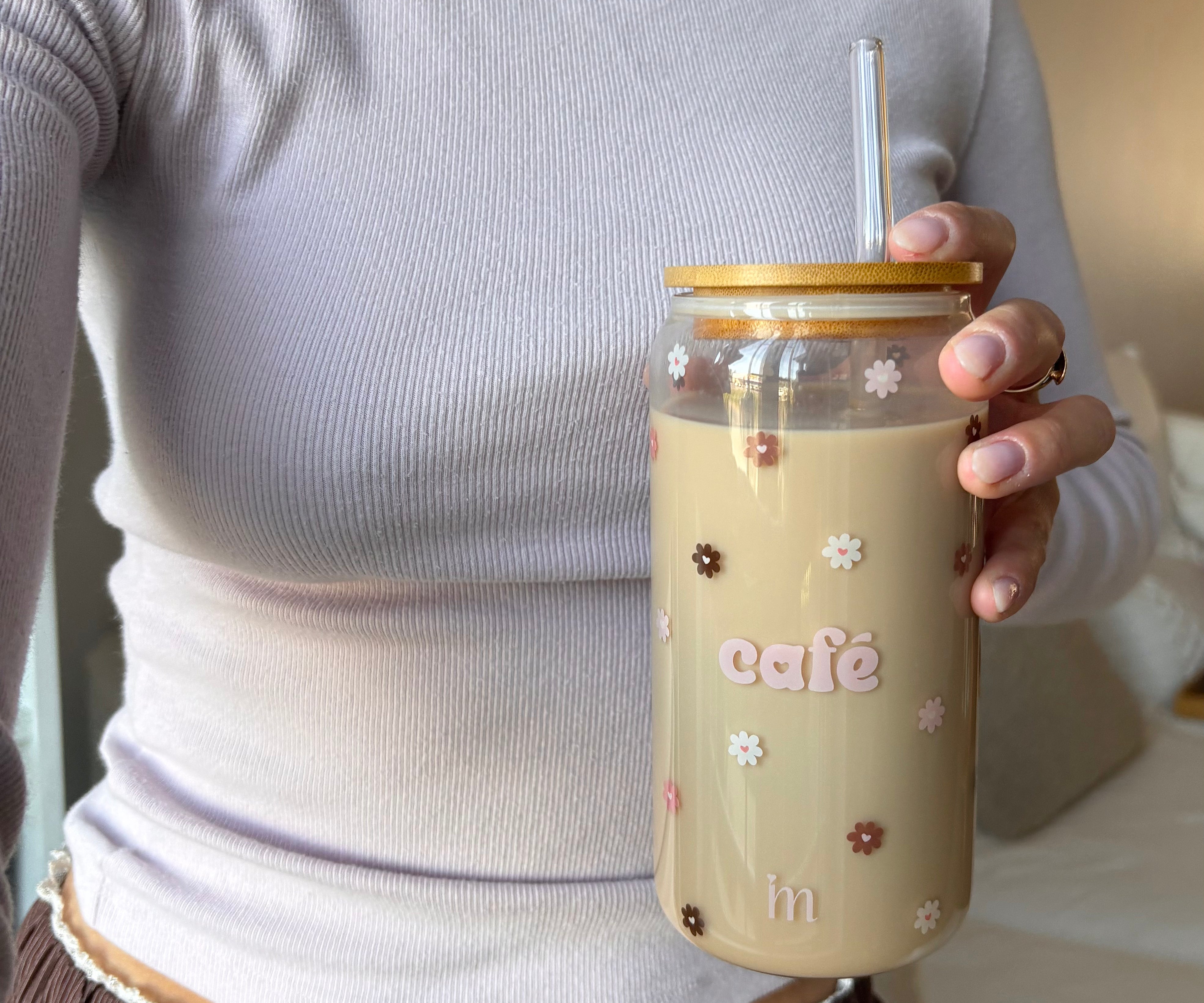 Tumbler en verre D'amour et de café