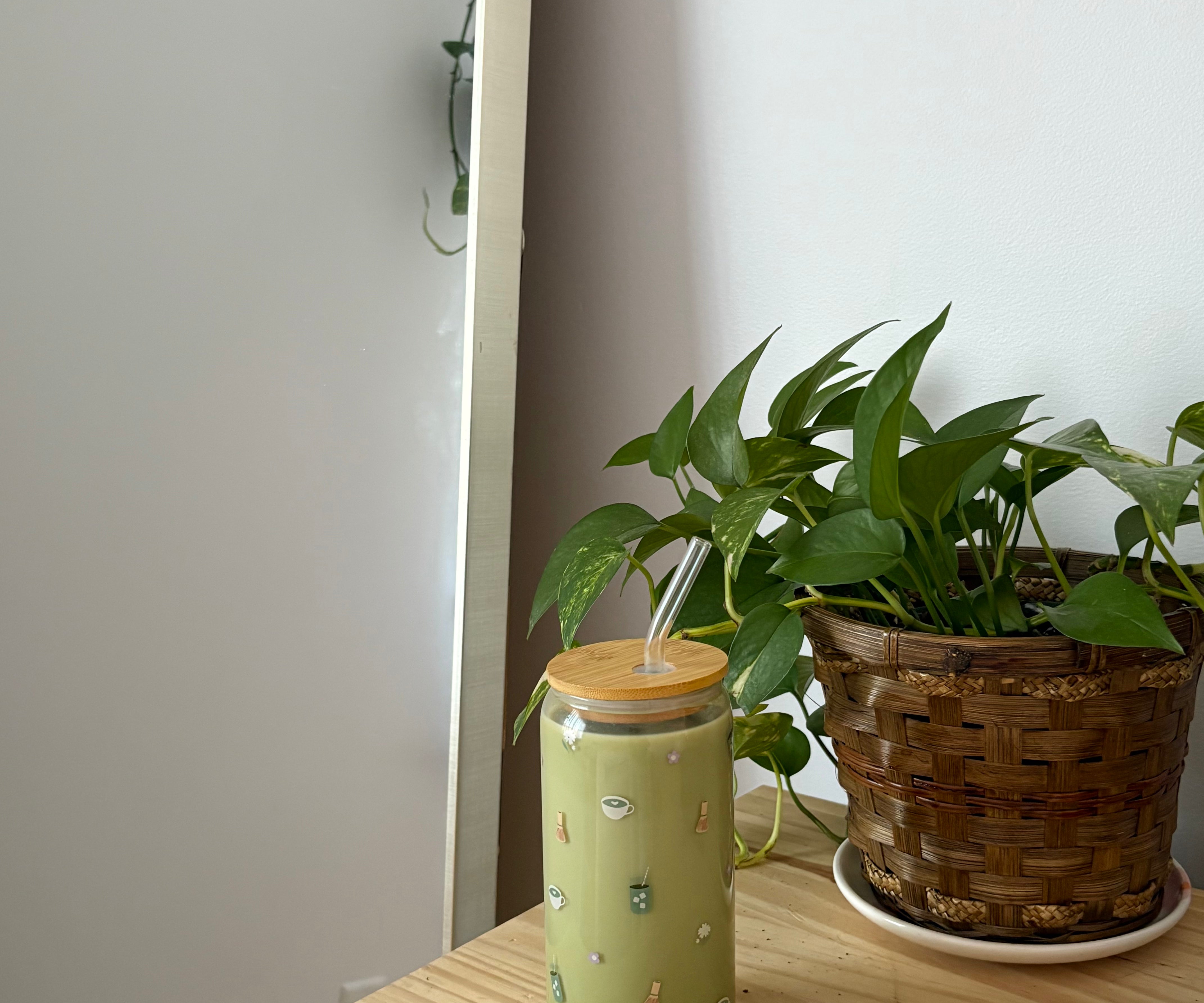 Tumbler en verre Moment matcha