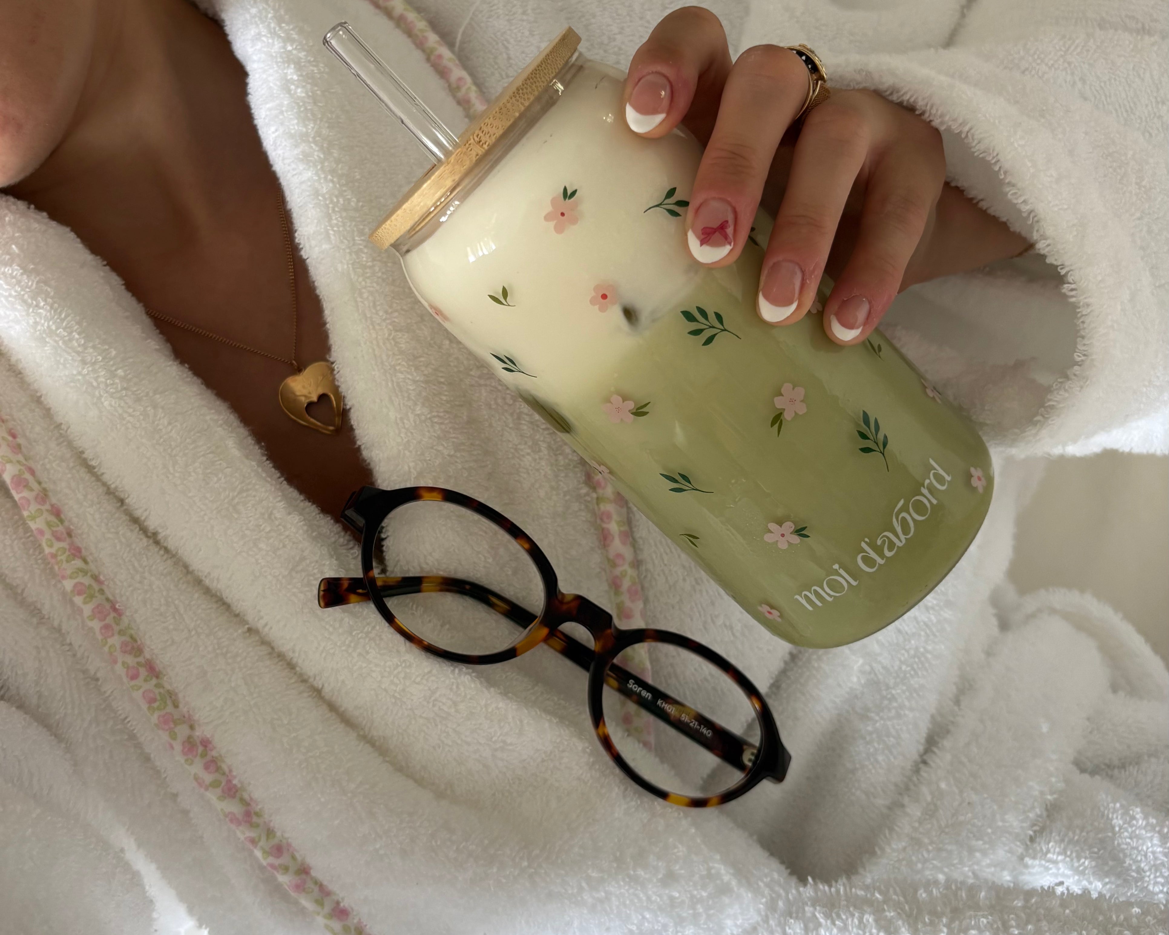 Tumbler en verre Fleurs sauvages